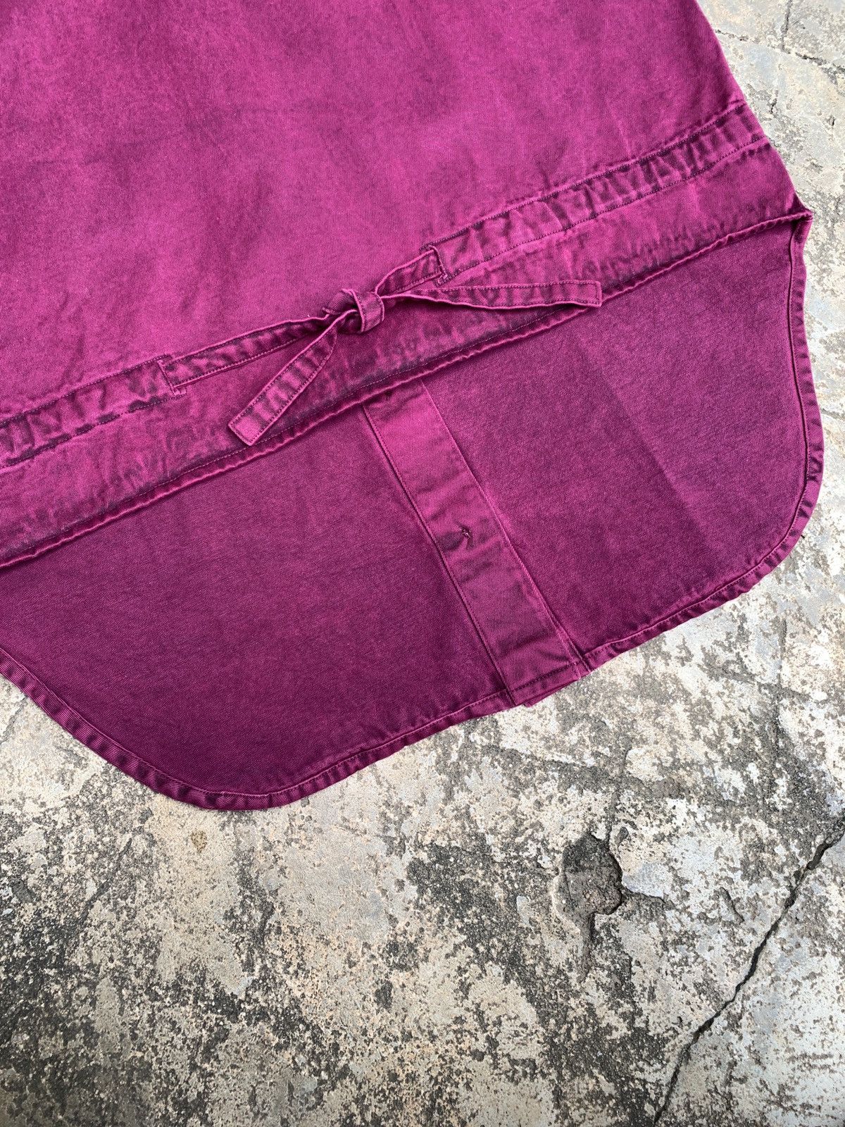 Japanese Brand × Vintage 2000s Mr Michiko Burgundy Wash Crop Back Button Vest Size US L / EU 52-54 / 3 - 3 Thumbnail