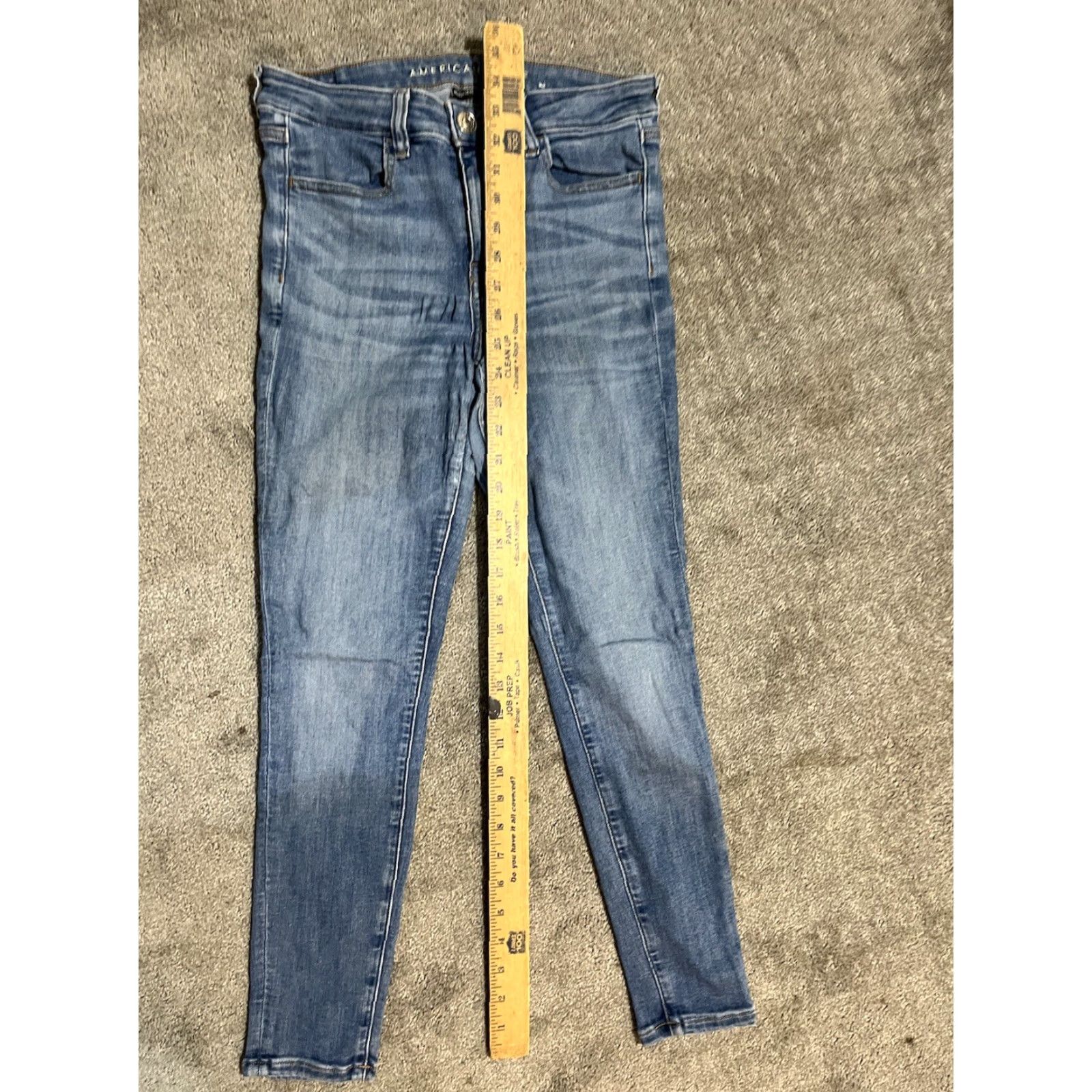American Eagle Outfitters American Eagle Blue Next Level Stretch Jegging Pants Size 6 Short Distressed Jeans Womens Size 28" / US 6 / IT 42 - 7 Thumbnail