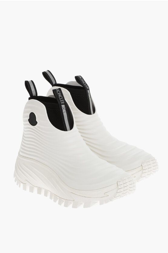 image of Moncler Rubber High-Top Acqua High Sneakers With Removable Sock in White, Women's (Size 7)