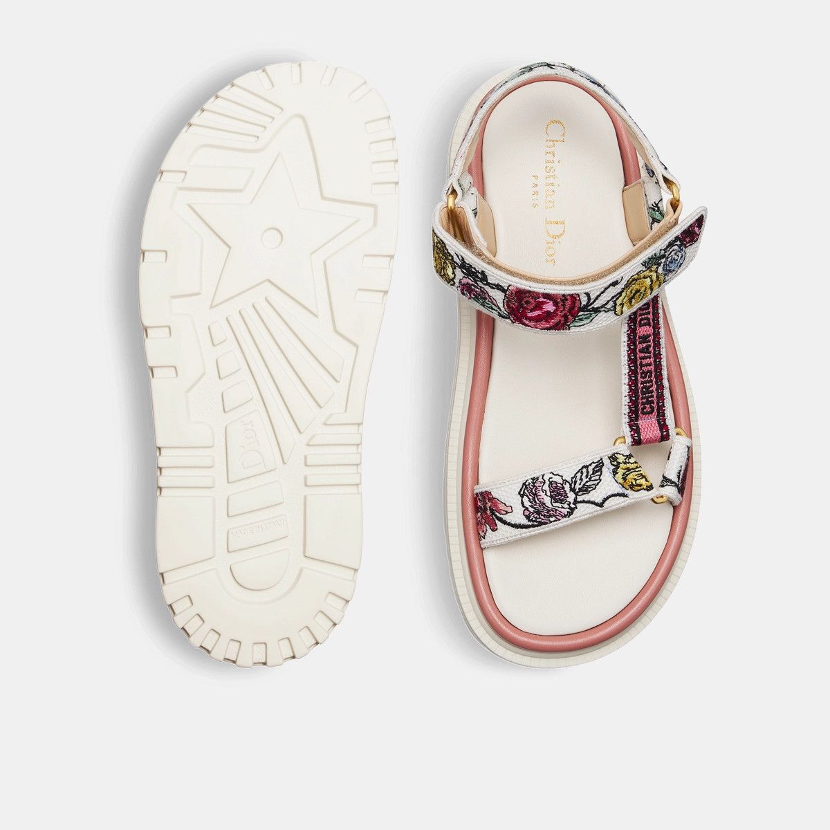 Dior o1bcso1str1224 Sandal in White & Multicolor Size US 9 / IT 39 - 5 Thumbnail