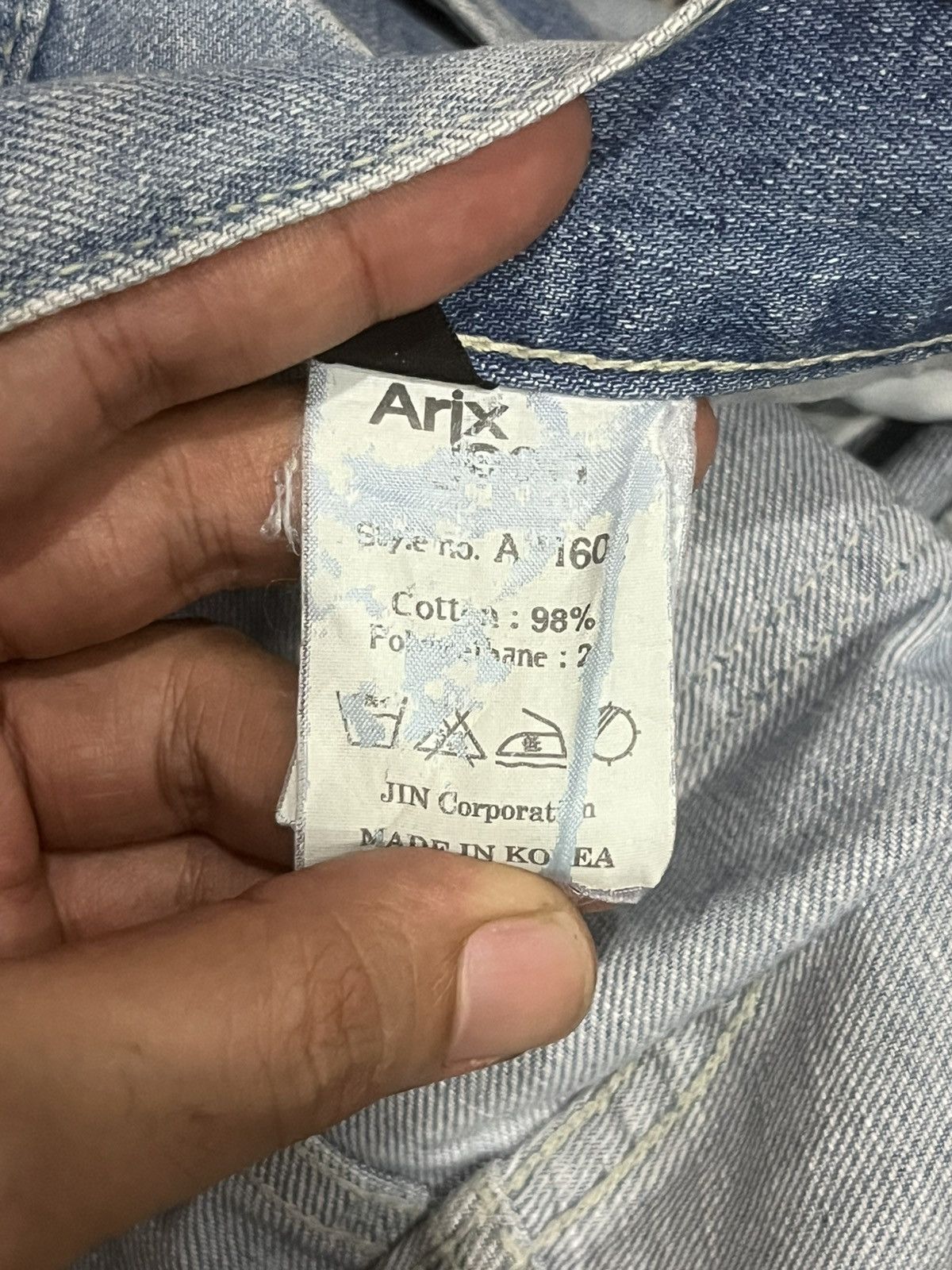 Japanese Brand Vintage Arix Jeans Blue Wash Sashiko Stitching Striaght Jean Size US 34 / EU 50 - 17 Thumbnail