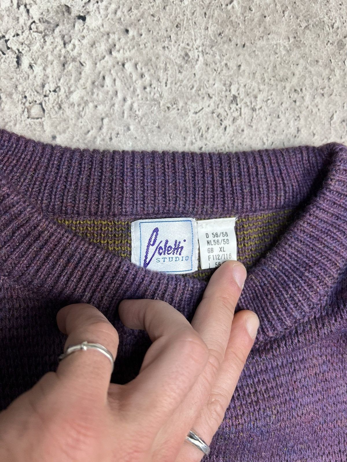 Homespun Knitwear RAPIDO SPIRIT Intarsia palace WOOL motive graphic SWEATER Size US L / EU 52-54 / 3 - 6 Thumbnail