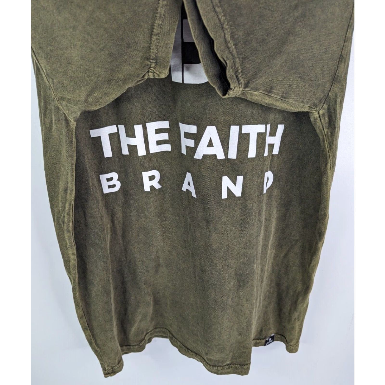 Vintage The Faith Brand Olive Green T-Shirt Mens L Crew Neck Short Sleeve Cotton Blend Religious Shirt Summer Women Size L / US 10 / IT 46 - 3 Thumbnail