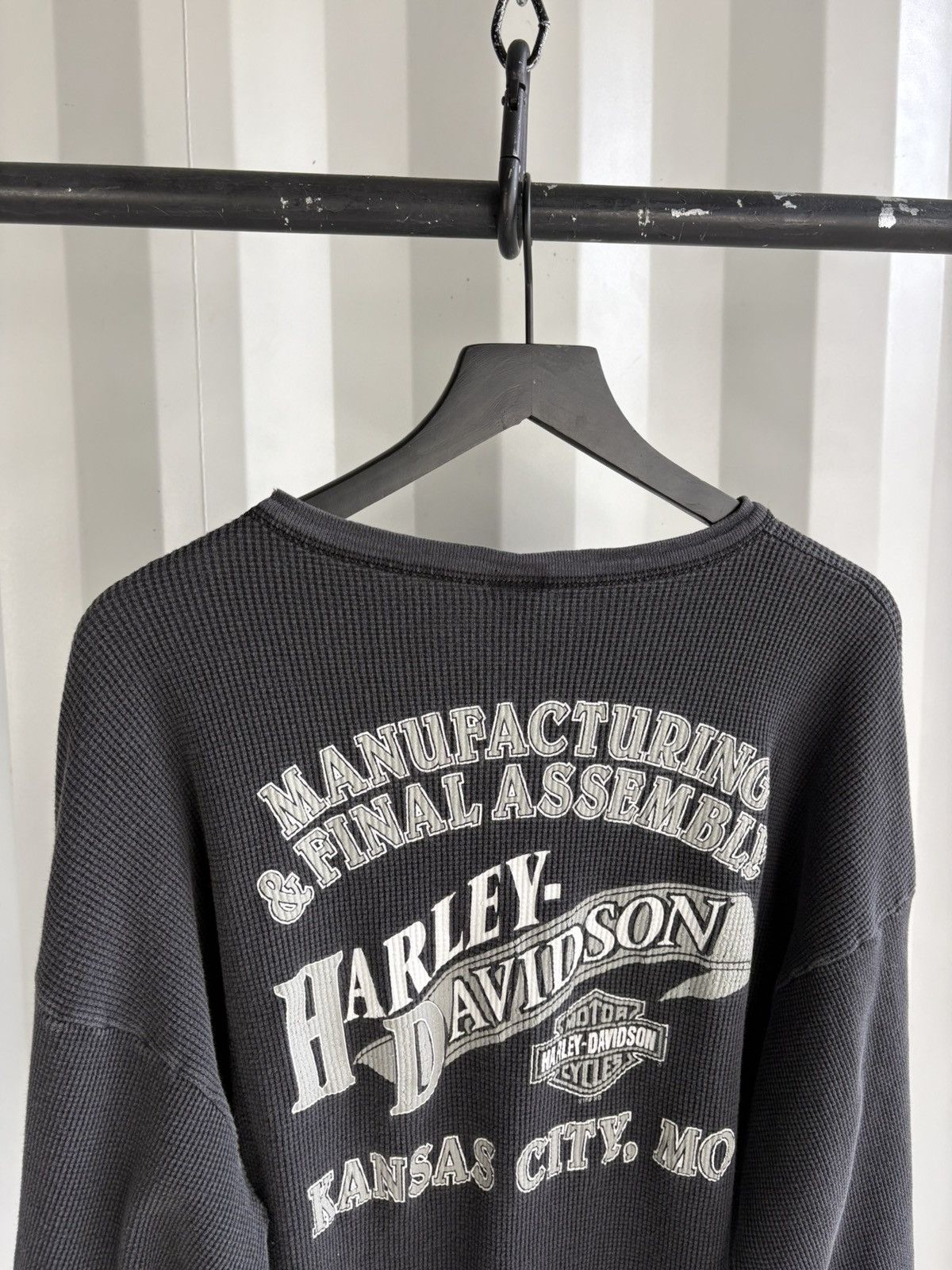 Harley Davidson Vintage Harley Thermal Distressed Faded Grunge Thrashed Size US XXL / EU 58 / 5 - 4 Thumbnail