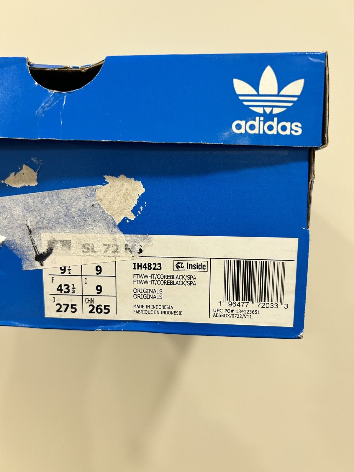 Adidas ADIDAS SL 72 RS White/ Black/ Yellow Size US 9.5 / EU 42-43 - 8 Thumbnail