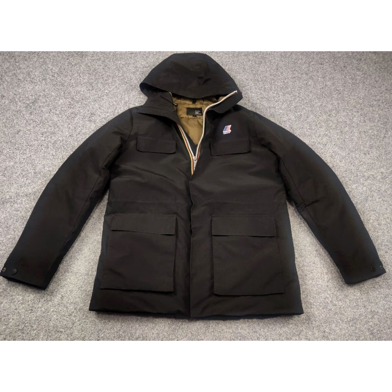 K-Way K-Way Jonas Thermo Heavy Pocket Black Zip Puffer Winter hooded Jacket Mens S Jacket Size US S / EU 44-46 / 1 - 4 Thumbnail