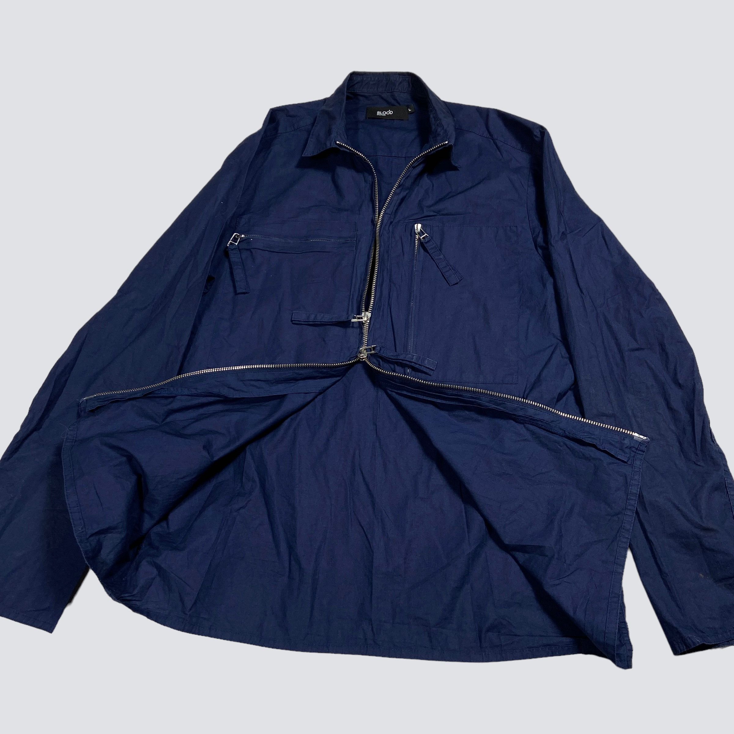 Blood Brother BLOOD BROTHER MULTIPOCKET BONDAGE ZIP OVERSHIRT - № 2125 Size US L / EU 52-54 / 3 - 2 Thumbnail