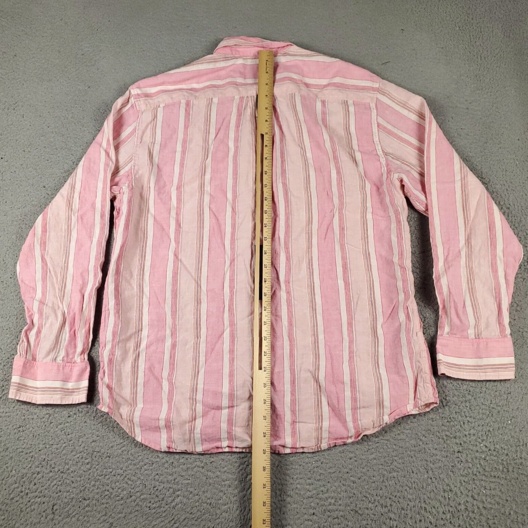 Tommy Bahama Tommy Bahama Button-Up Shirt Mens Large Pink Striped Linen Cotton Long Sleeve Tropical Size US L / EU 52-54 / 3 - 3 Thumbnail