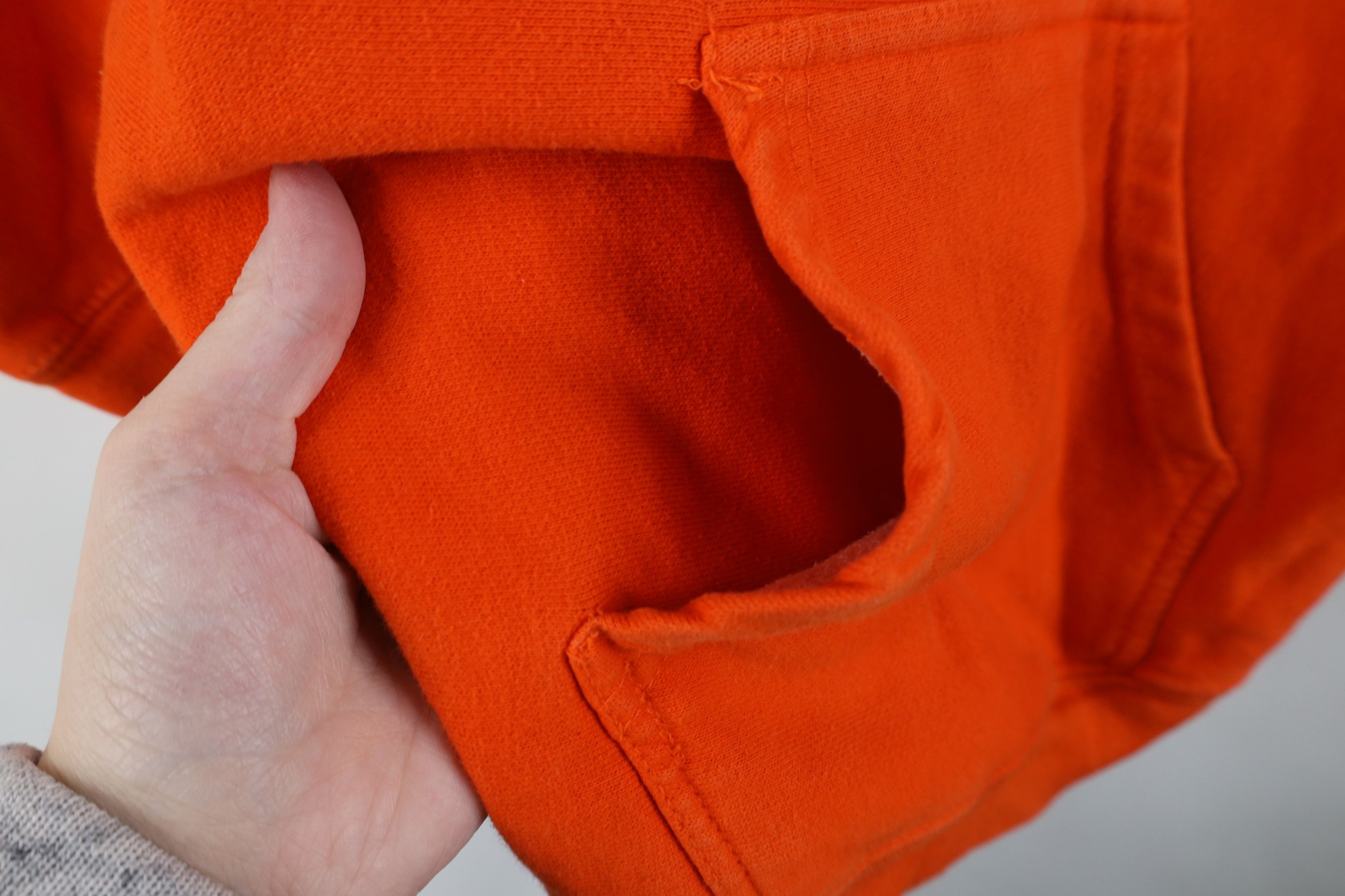 Vintage Vintage 90s Green State University Heavyweight Hoodie Orange Size XS / US 0-2 / IT 36-38 - 8 Thumbnail