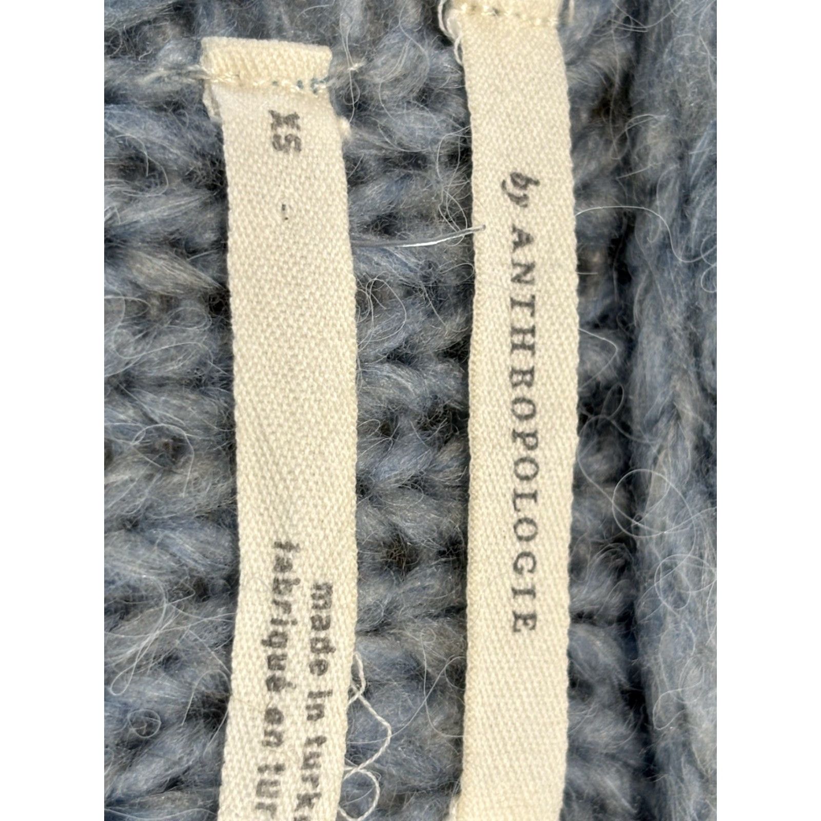 Anthropologie ANTHROPOLOGIE VINTAGE Nuria Long Cardigan Sweater XS Blue Fisherman Knit Open Womens Size XS / US 0-2 / IT 36-38 - 7 Thumbnail