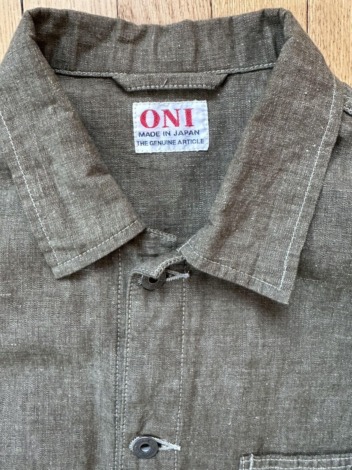 Oni Oni Chambray Chore Coat - Olive Size US S / EU 44-46 / 1 - 8 Thumbnail