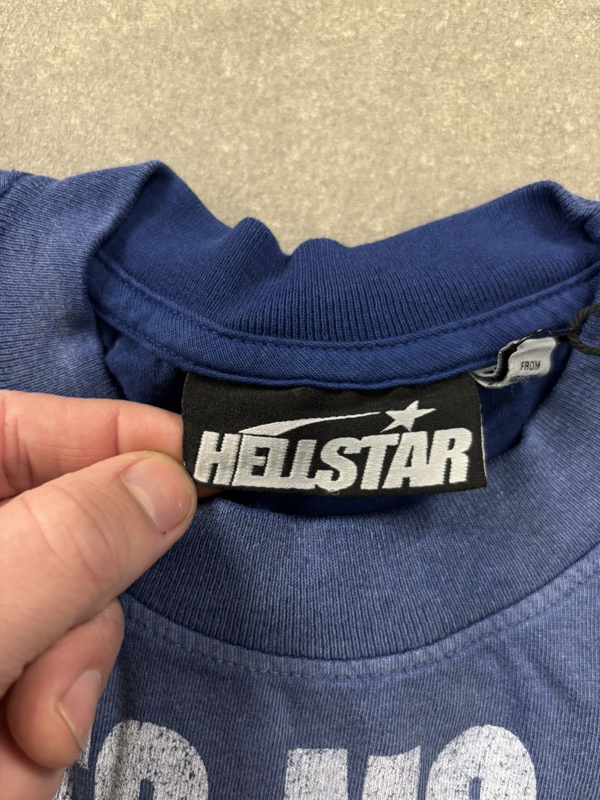HELLSTAR Hellstar Carry Your Cross T-Shirt, Blue Size US XS / EU 42 / 0 - 10 Thumbnail