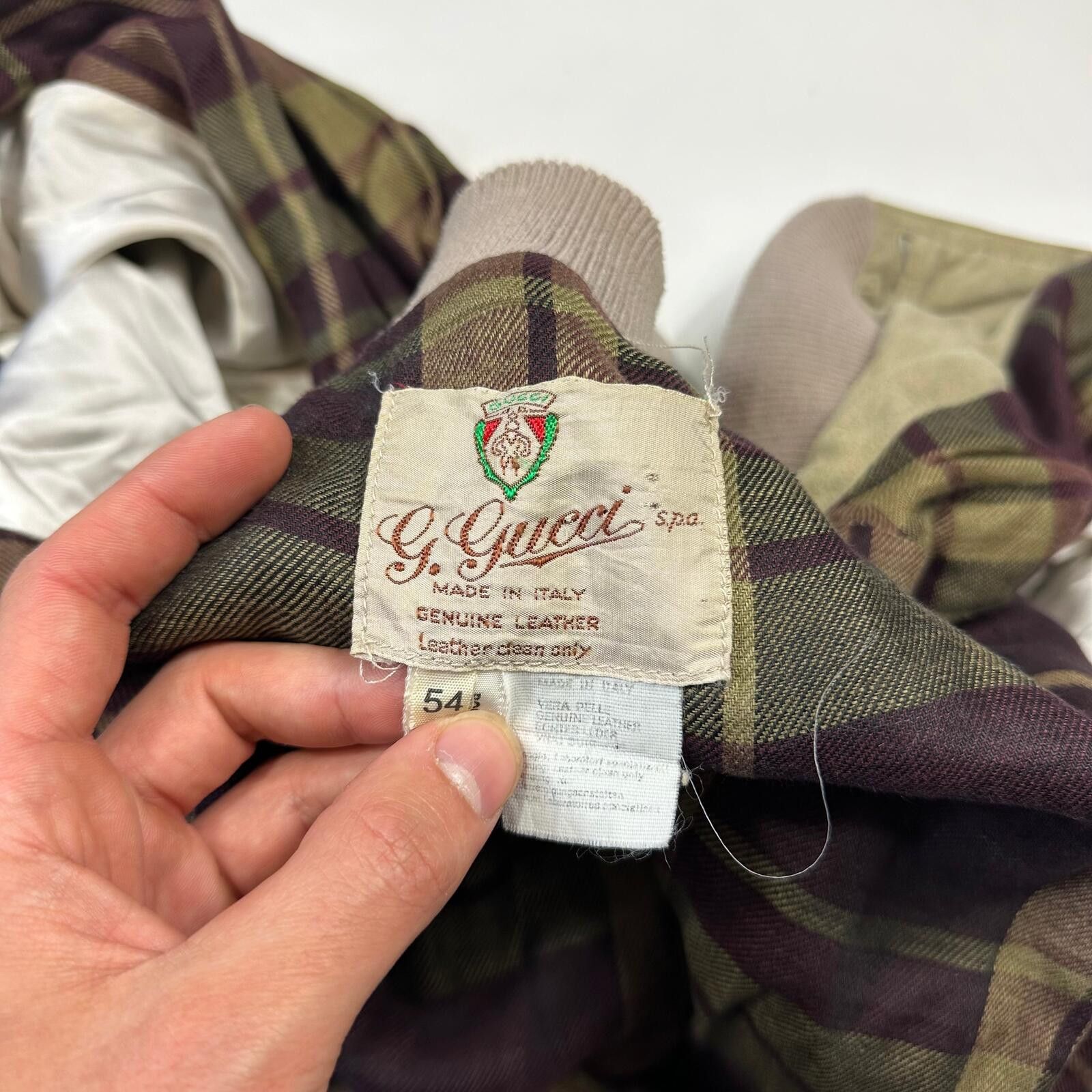 Gucci Gucci 1970’s Suede Leather Flannel Lined Flight Jacket - L Size US L / EU 52-54 / 3 - 8 Thumbnail