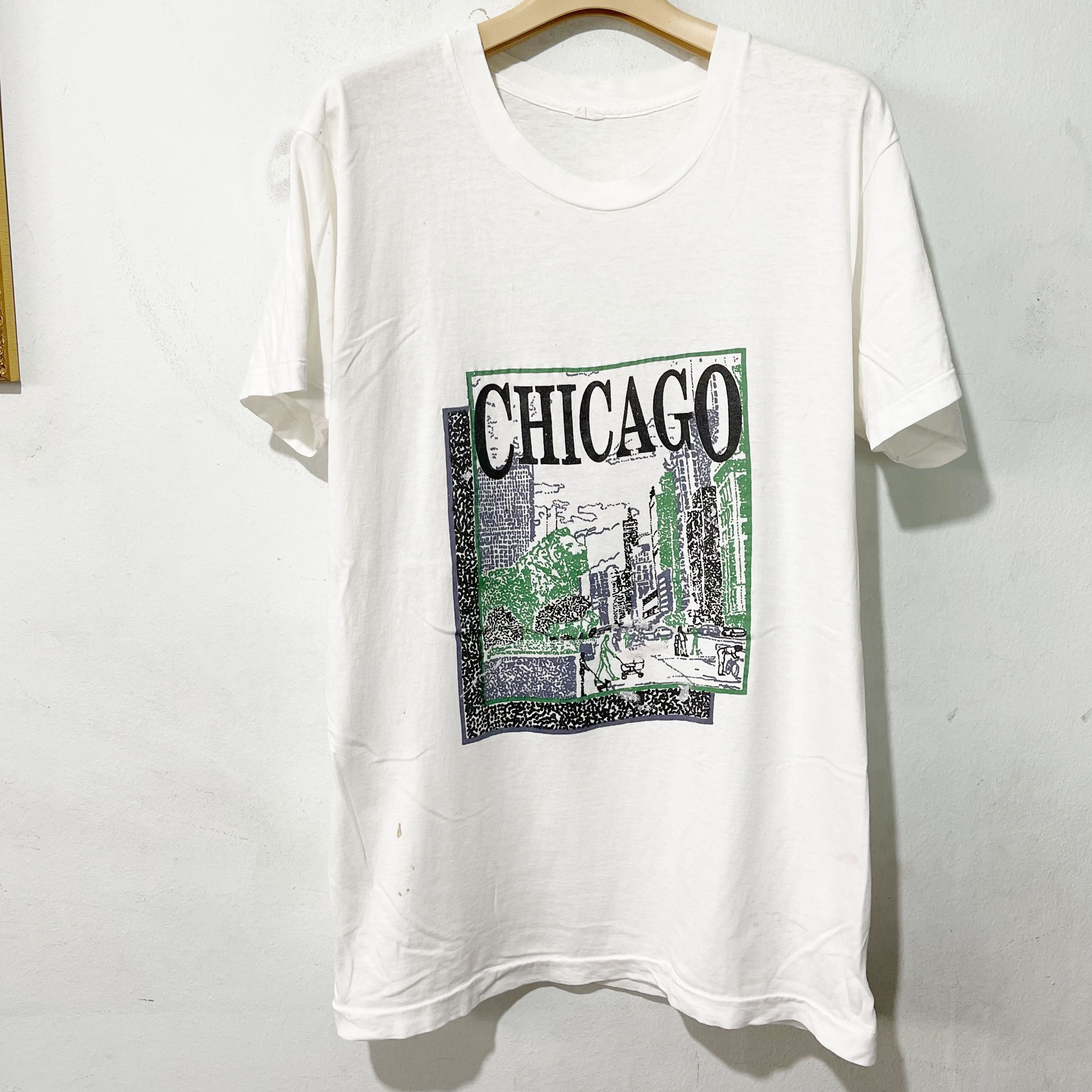 Vintage Vintage 90s Chicago T-Shirt Size US M / EU 48-50 / 2 - 1 Thumbnail