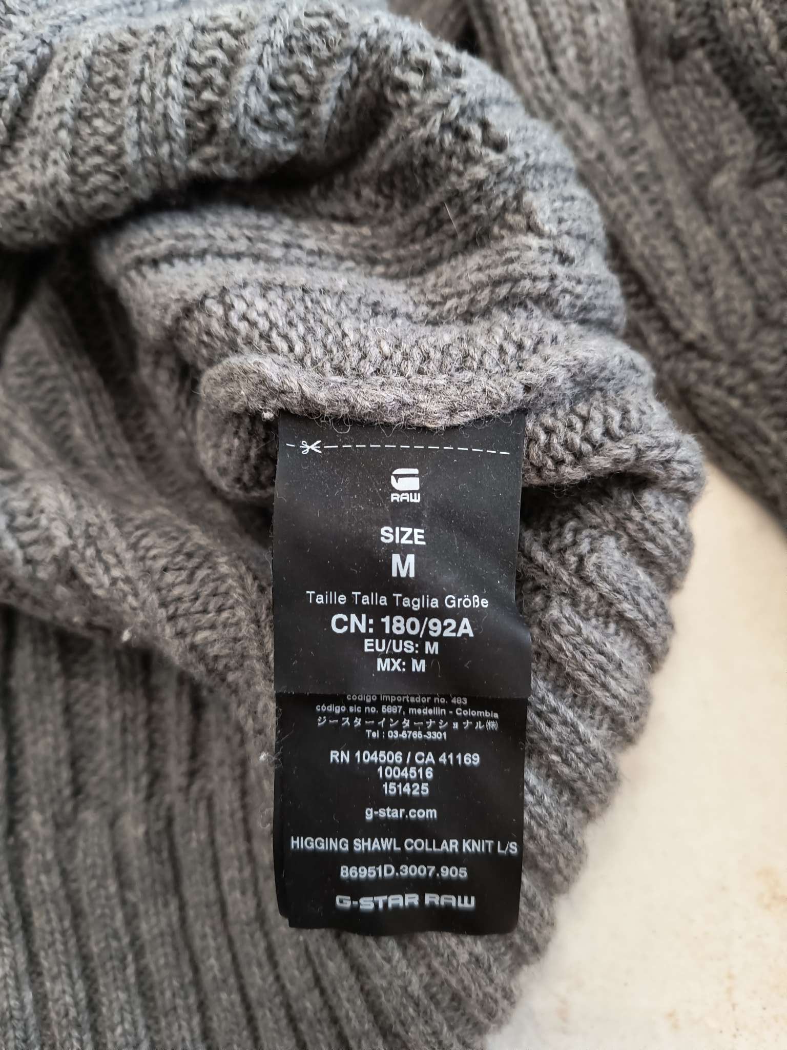 G-Star Gray wool men's sweater by G-Star Raw, size M Size US M / EU 48-50 / 2 - 4 Thumbnail