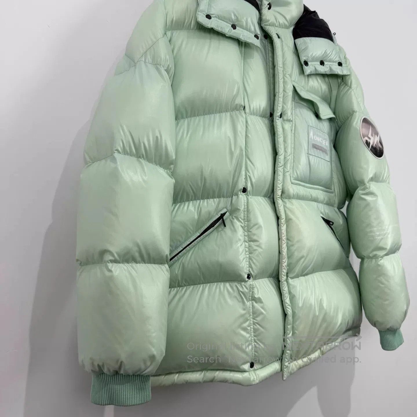 Moncler Green Puffer Jacket with Hood . Size US M / EU 48-50 / 2 - 5 Thumbnail