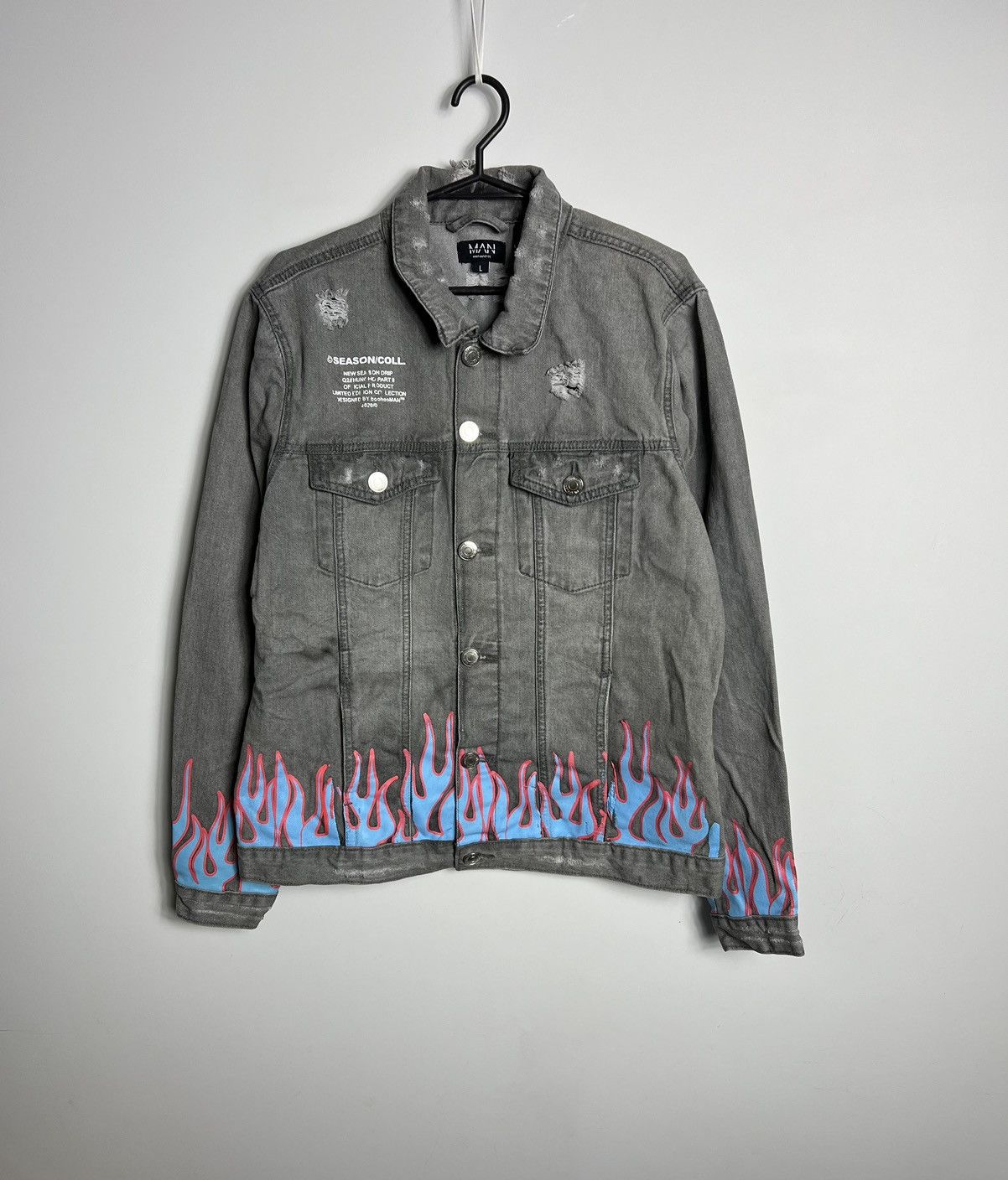 Vintage Jacket Man Skull Fire 2020 Size US L / EU 52-54 / 3 - 2 Thumbnail