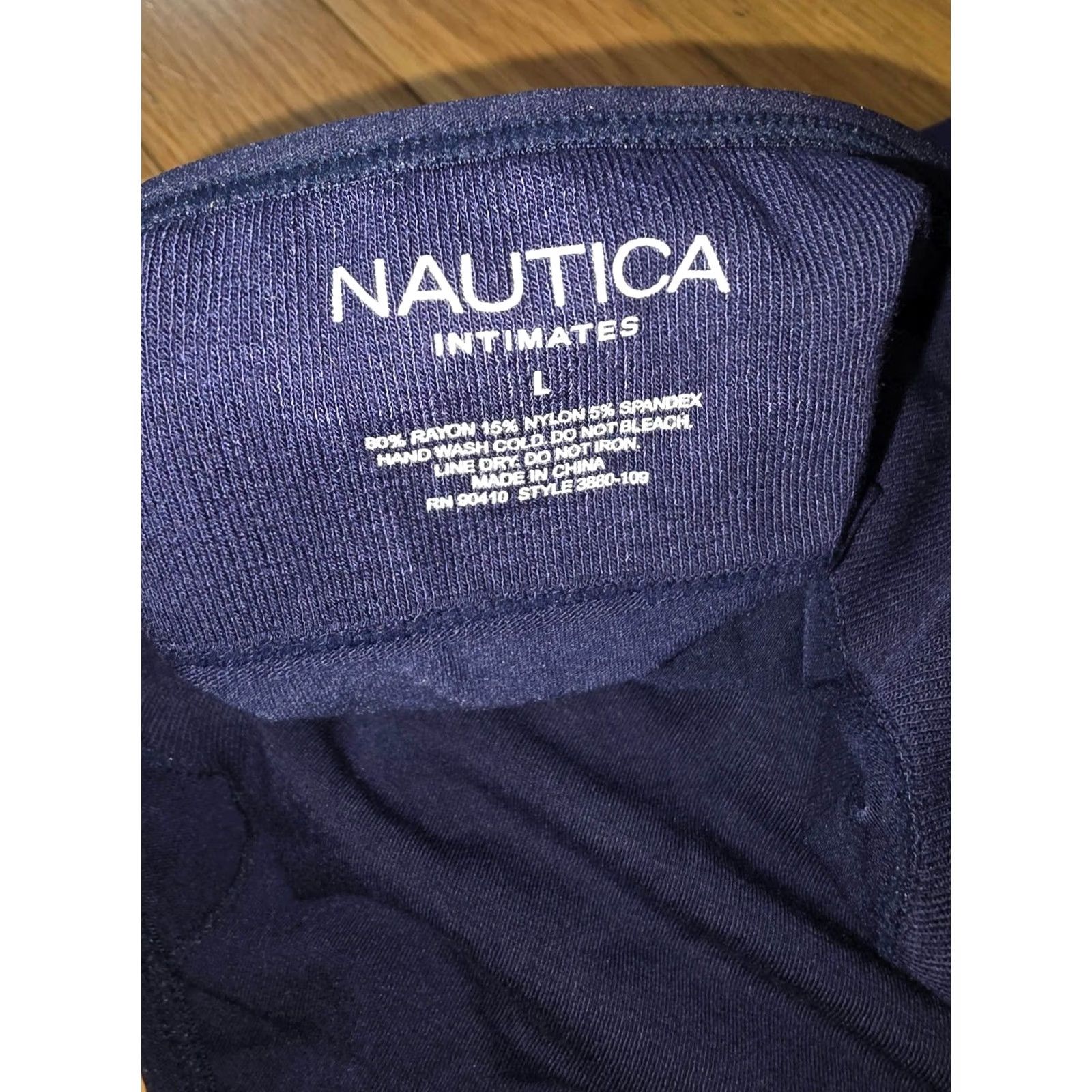 Nautica Nautica Intimates Cami Tank Top Women L Navy Blue Sleeveless V-Neck Spaghetti Strap Pullover Casual Summer Spring Clothes Size L / US 10 / IT 46 - 4 Thumbnail