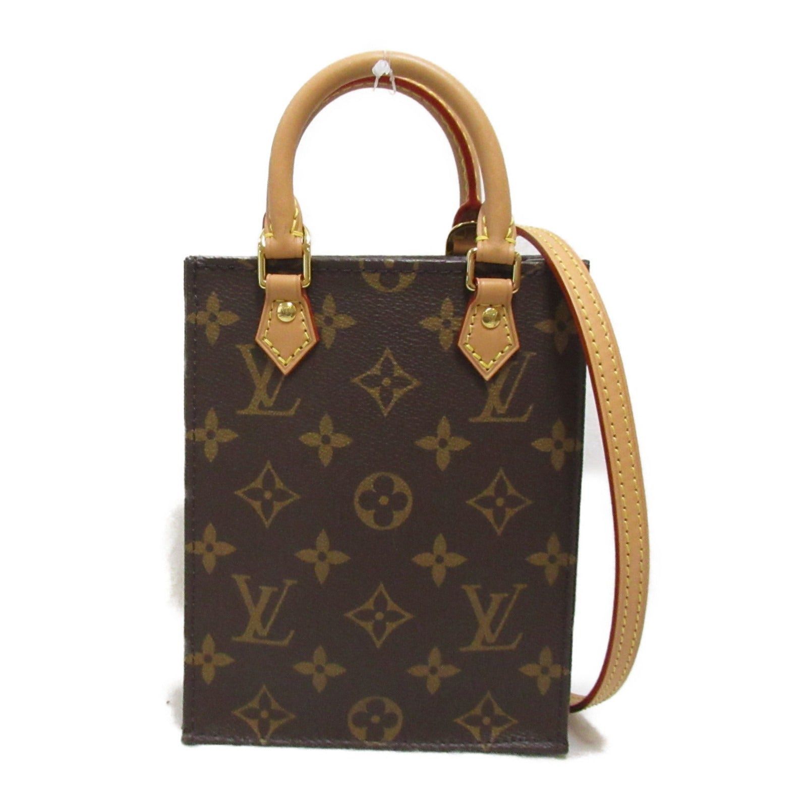 Louis Vuitton Petite Sacpra Shoulder Bag Coated Canvas Monogram Brown