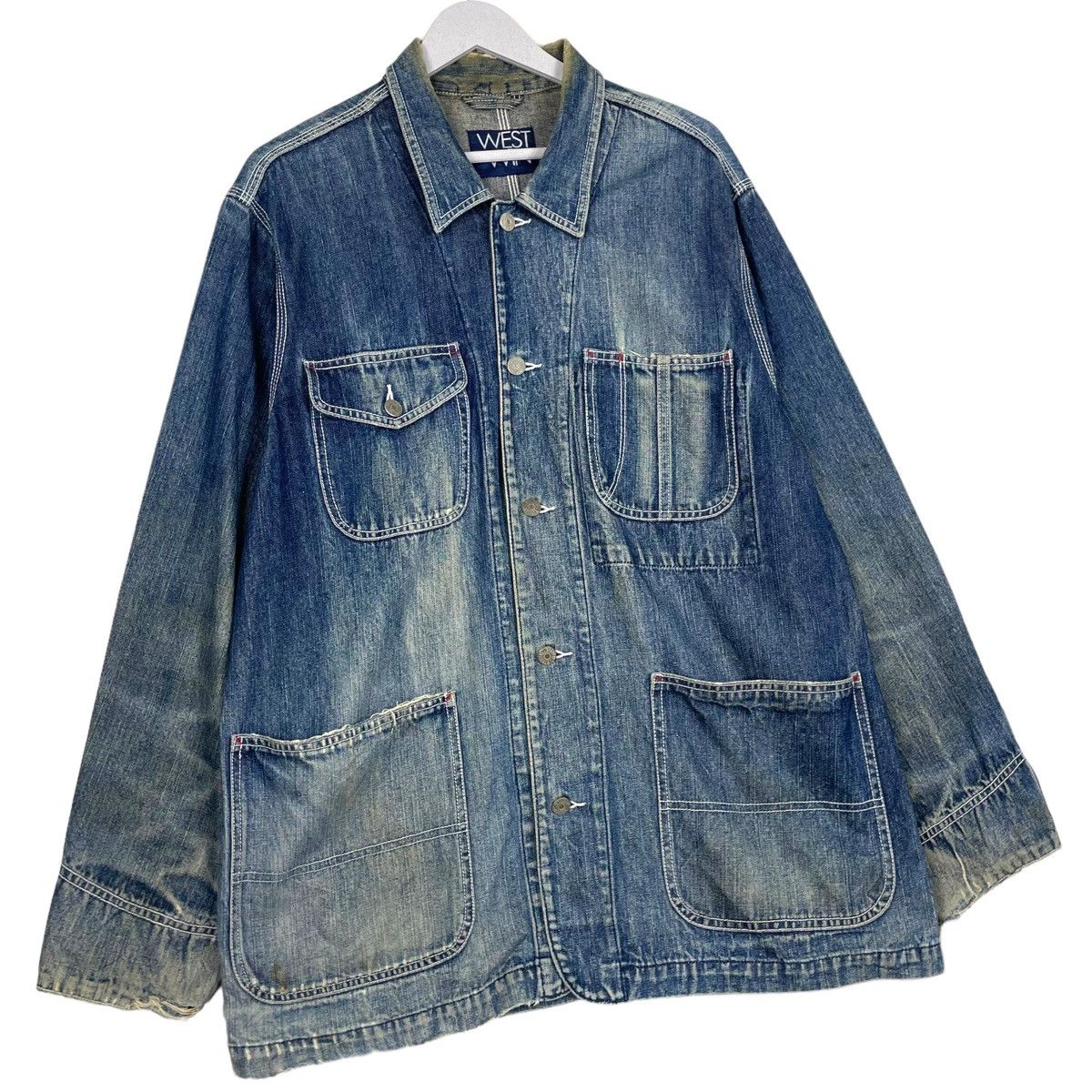 Japanese Brand × The Workers Club 💥80s WEST WIN DENIM CHORE WORKER JEAN JACKET Size US L / EU 52-54 / 3 - 3 Thumbnail