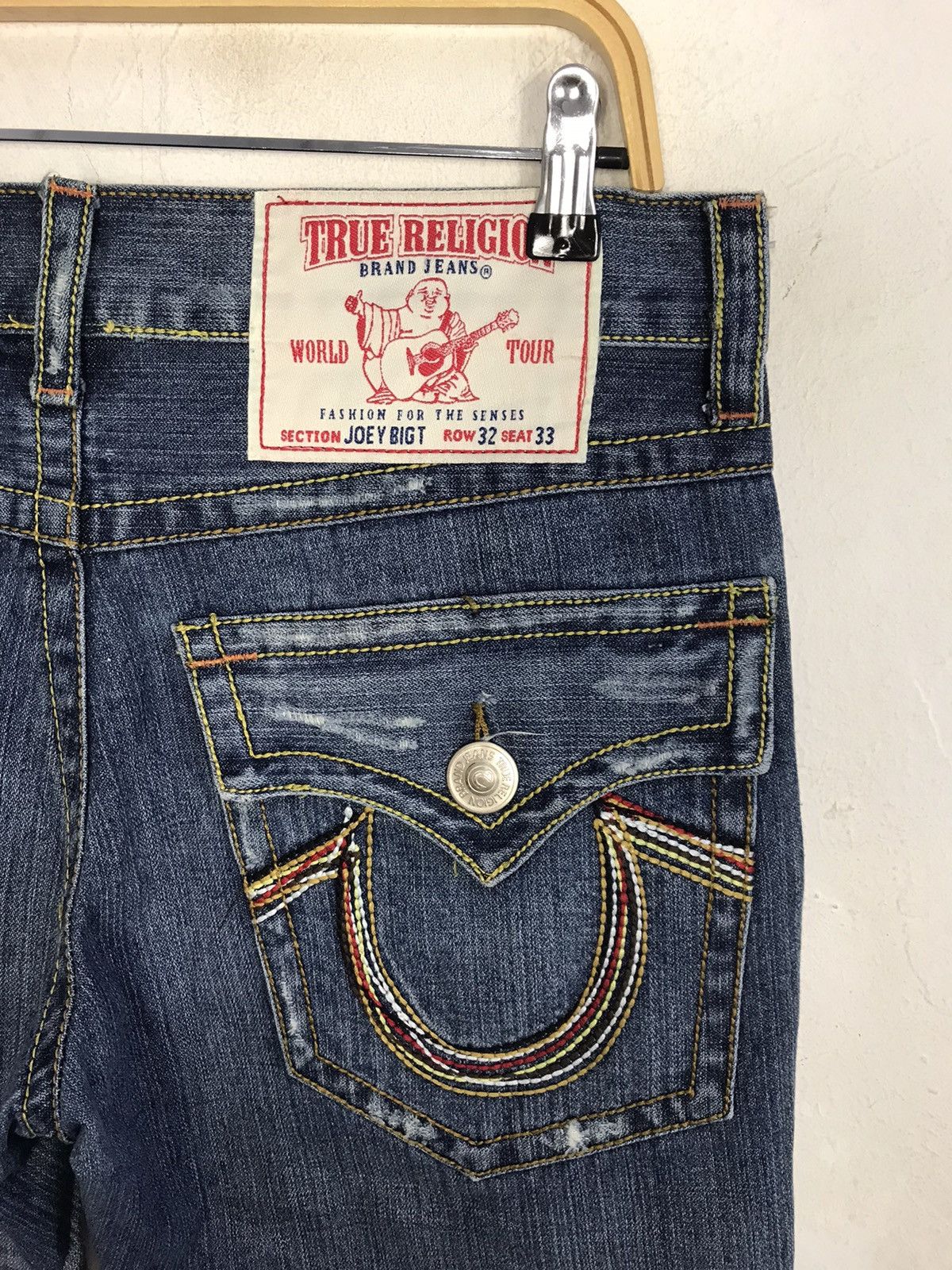 True Religion True Religion Joey Big T Usa Flaps Pocket Indigo Low Rise Size 32" / US 10 / IT 46 - 7 Thumbnail