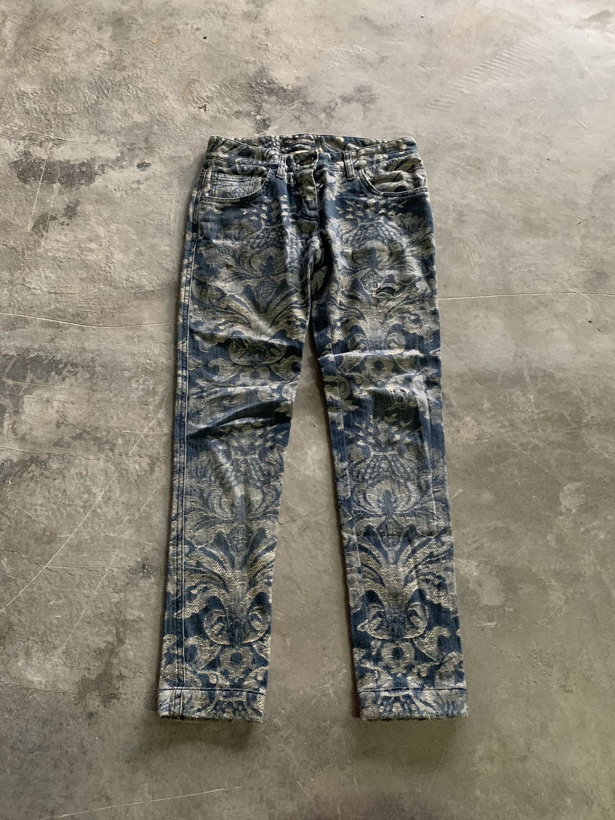 Dolce & Gabbana dolce & gabbana full print jeans design skinny petit fits Size 26" / US 2 / IT 38 - 1 Thumbnail