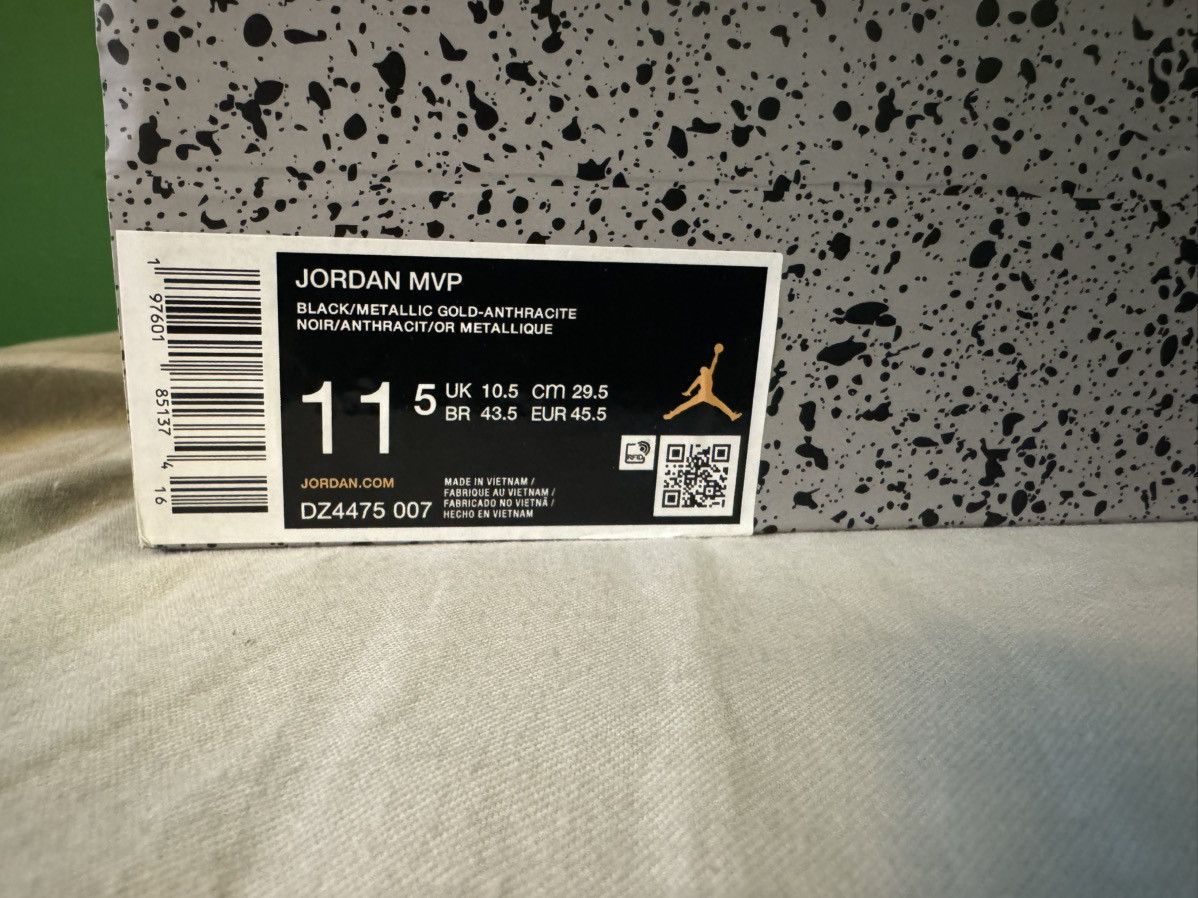 Jordan Brand Jordan mvp black metallic gold 2024 Size US 11.5 / EU 44-45 - 7 Thumbnail