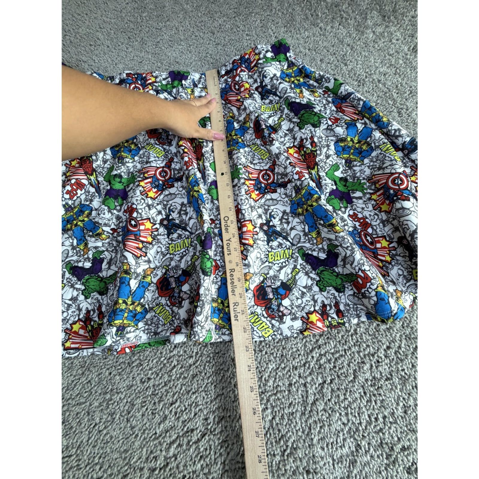 Vintage Her Universe Skirt 24W Womens Avengers Infinity War Marvel Skater Comic Print Size 42" / US 20 - 5 Thumbnail