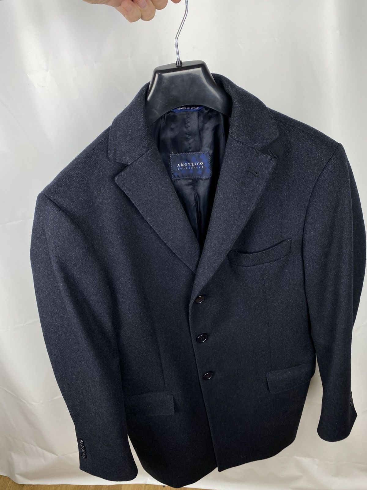 Other Angelico Collezione Lana Wool Roma Coat Blue size 48 Size US S / EU 44-46 / 1 - 7 Thumbnail