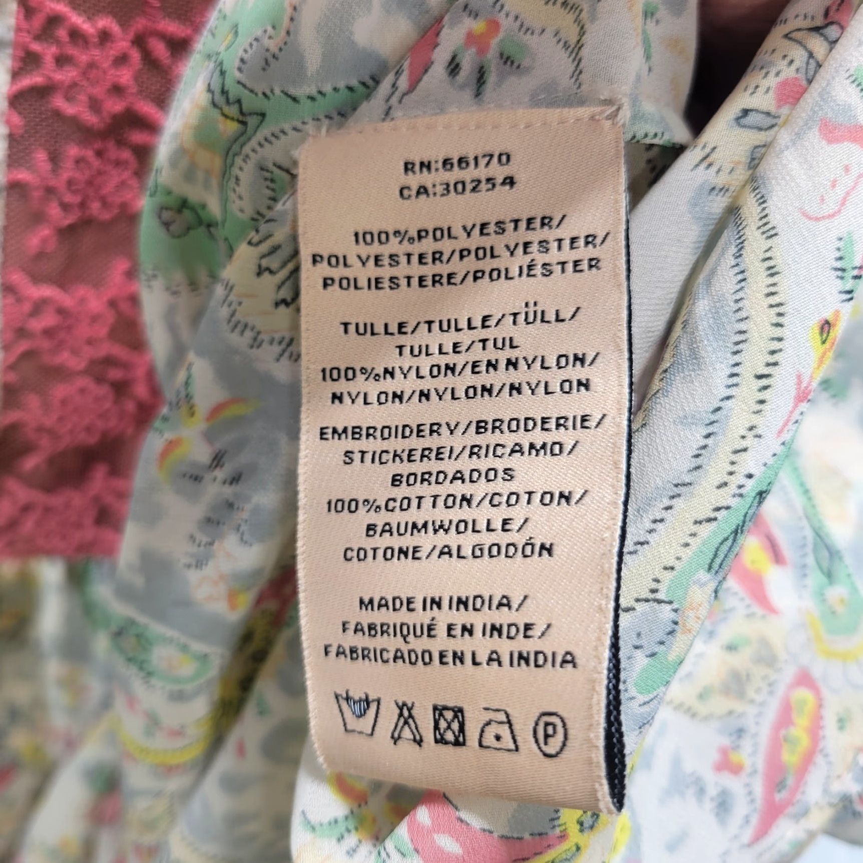 Vintage Fleur Wood Anthropologie Tiered Dress Tank Dress XS Beige Pink Lace Paisley Womens XS Size XS / US 0-2 / IT 36-38 - 6 Thumbnail