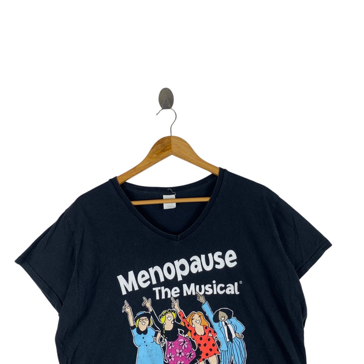 Vintage Vintage MENOPAUSE THE MUSICAL Jeanie Linders Tee Shirt Top Size L / US 10 / IT 46 - 2 Thumbnail