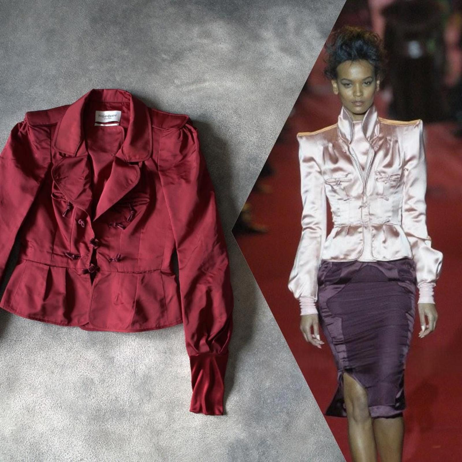 Yves Saint Laurent F/W 2004 Yves Saint Laurent by Tom Ford RUNWAY Pagoda Silk Size L / US 10 / IT 46 - 1 Thumbnail