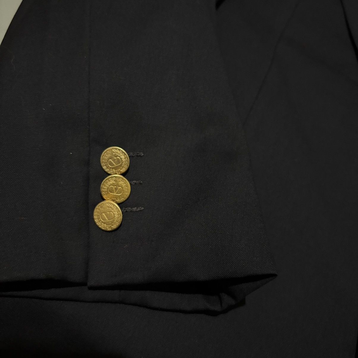 Valentino Vintage Valentino Garavani Navy Blue Wool Blazer Size 42R - 5 Thumbnail