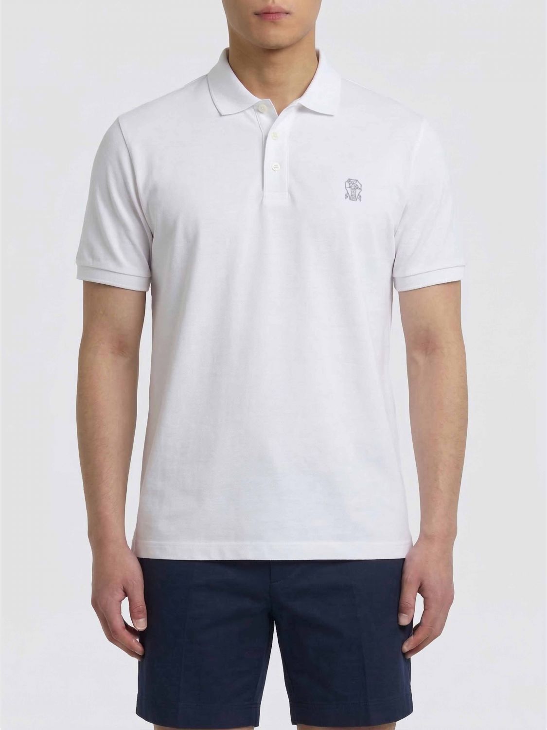 Brunello Cucinelli Brunello Cucinelli Polo Shirt Men White Size US XXL / EU 58 / 5 - 1 Thumbnail