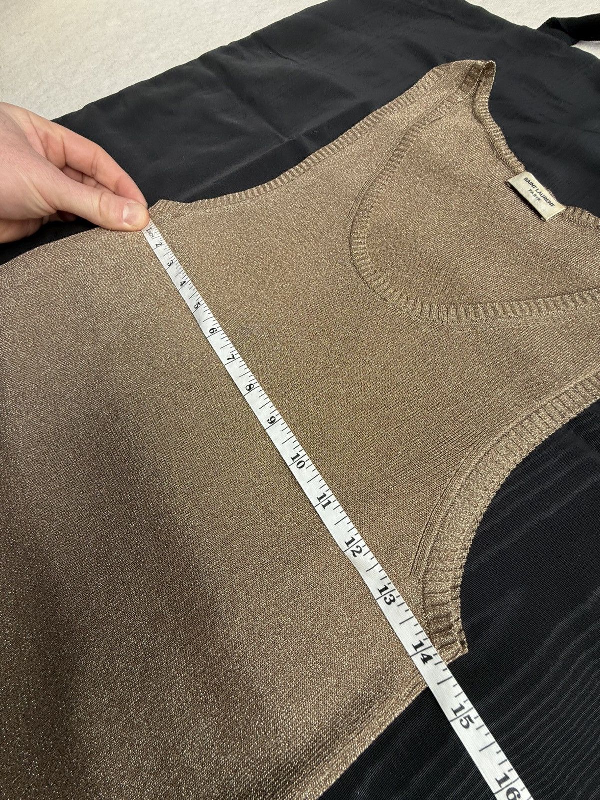 Saint Laurent Paris FW19 Saint Laurent metallic golf tank top vest sleeveless Size US M / EU 48-50 / 2 - 3 Thumbnail