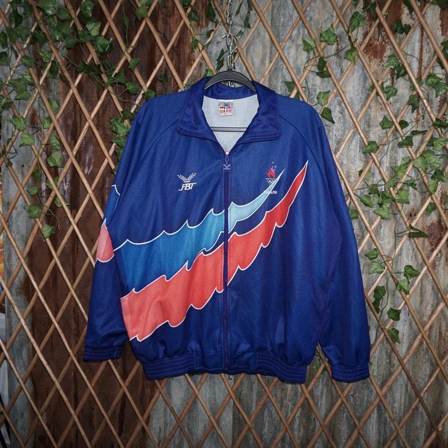 Vintage XL -Vintage Y2K Atlanta 1996 embroider Thailand track jacket Size US XL / EU 56 / 4 - 1 Thumbnail