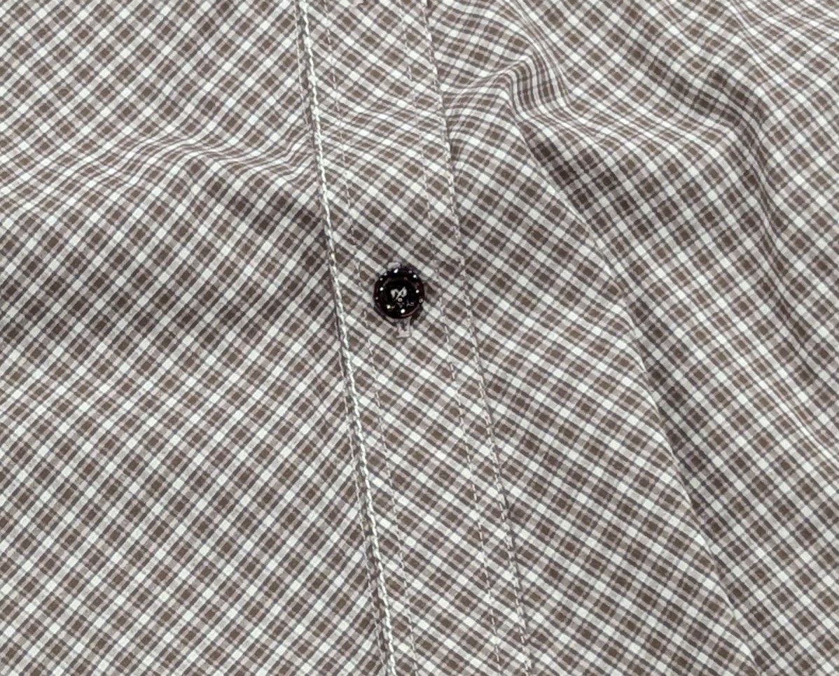 ERL ERL Micro Plaid Longline Button Up Sport Shirt Brown Medium Size US M / EU 48-50 / 2 - 5 Thumbnail