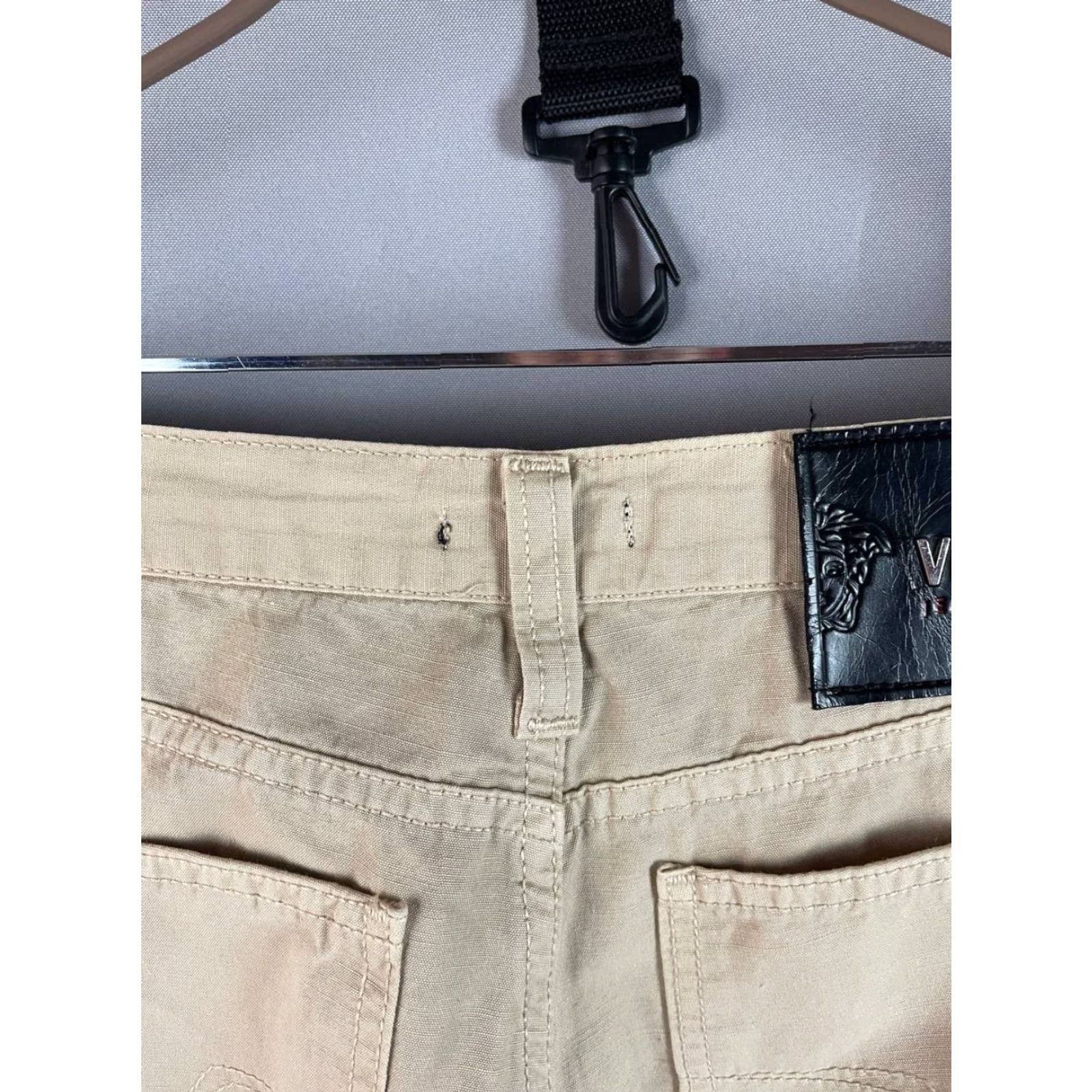 Versace Jeans Couture Versace Jeans Couture Jeans Beige 26" 31" Inseam 5-Pocket Regular Fit Womens L Cotton Denim Button Zip Straight Leg Belt Loop Fly Button Size 36" / US 14 / IT 50 - 7 Thumbnail