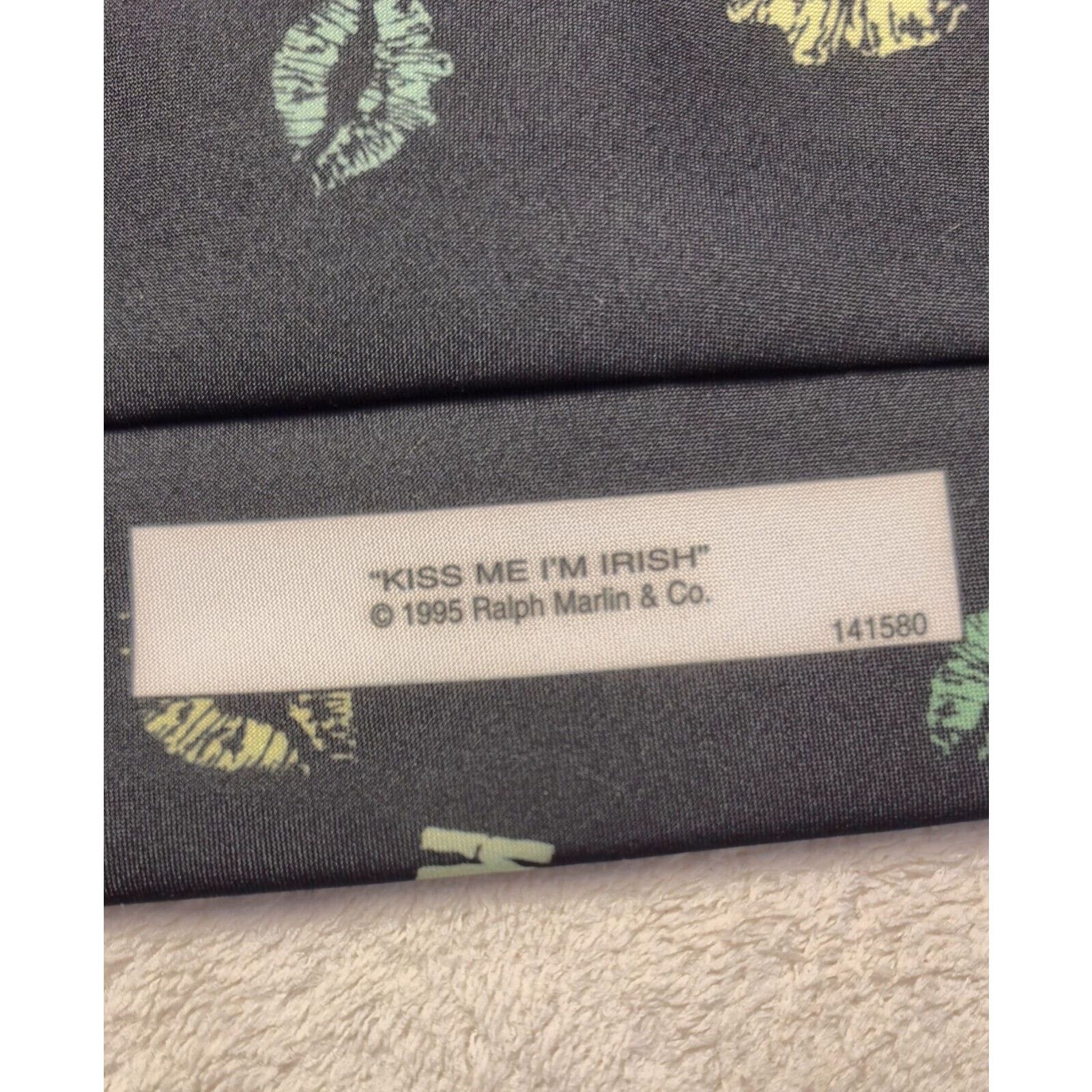 Ralph Marlin Vintage Ralph Marlin Kiss Me I'm Irish Green Necktie 1995 Size ONE SIZE - 7 Thumbnail