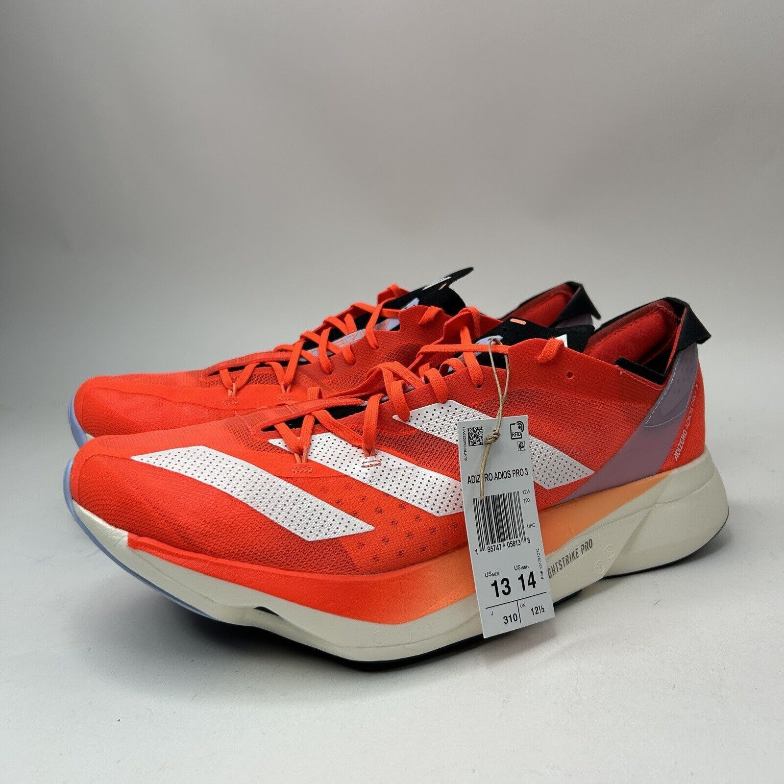 Adidas Adidas Adizero Adios Pro 3 “Solar Red” 2023 Size US 13 / EU 46 - 3 Thumbnail