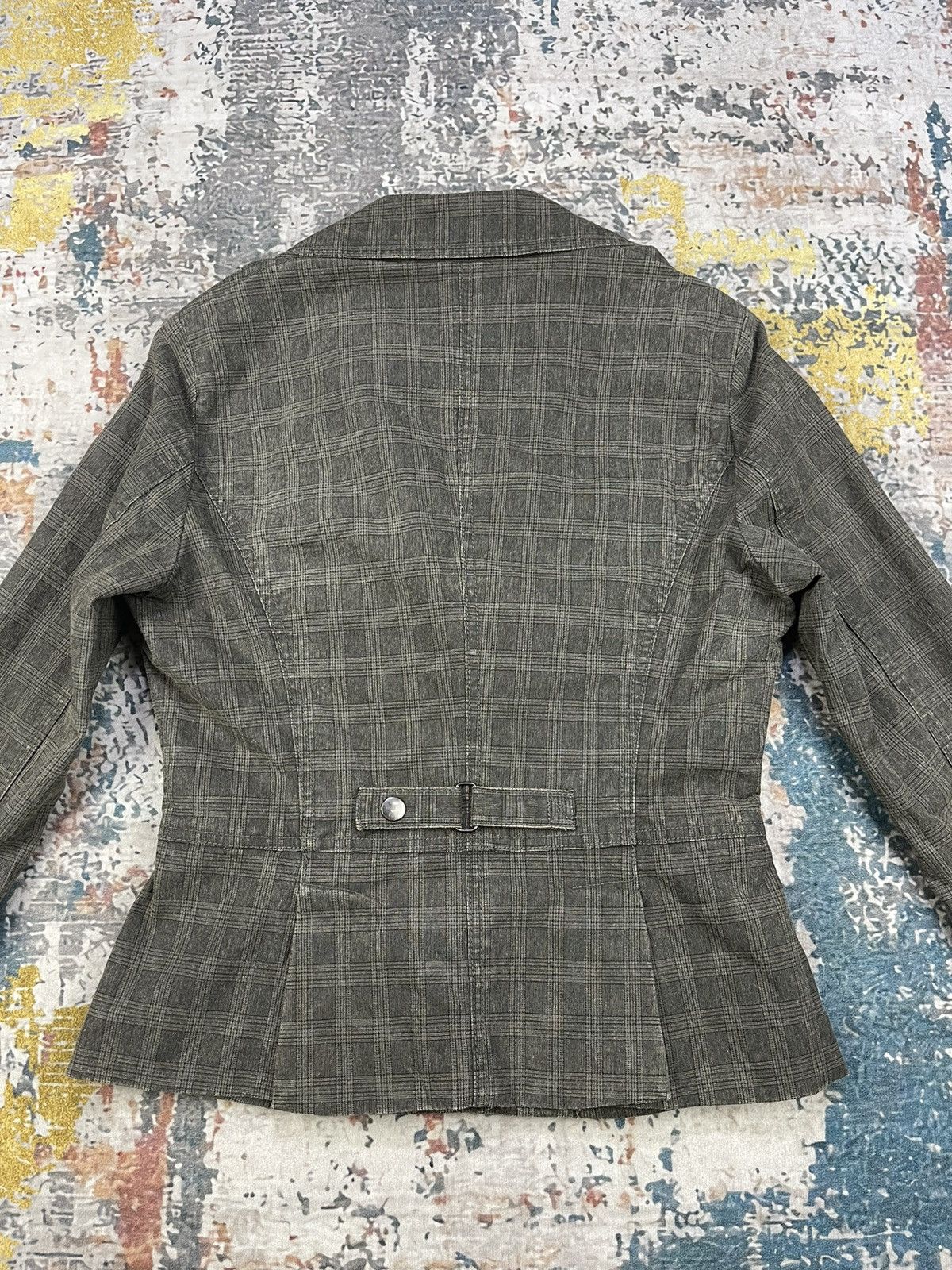 Adolfo Dominguez Adolfo Dominguez Checked Boucle Cut-Out Jackets Size XS / US 0-2 / IT 36-38 - 5 Thumbnail