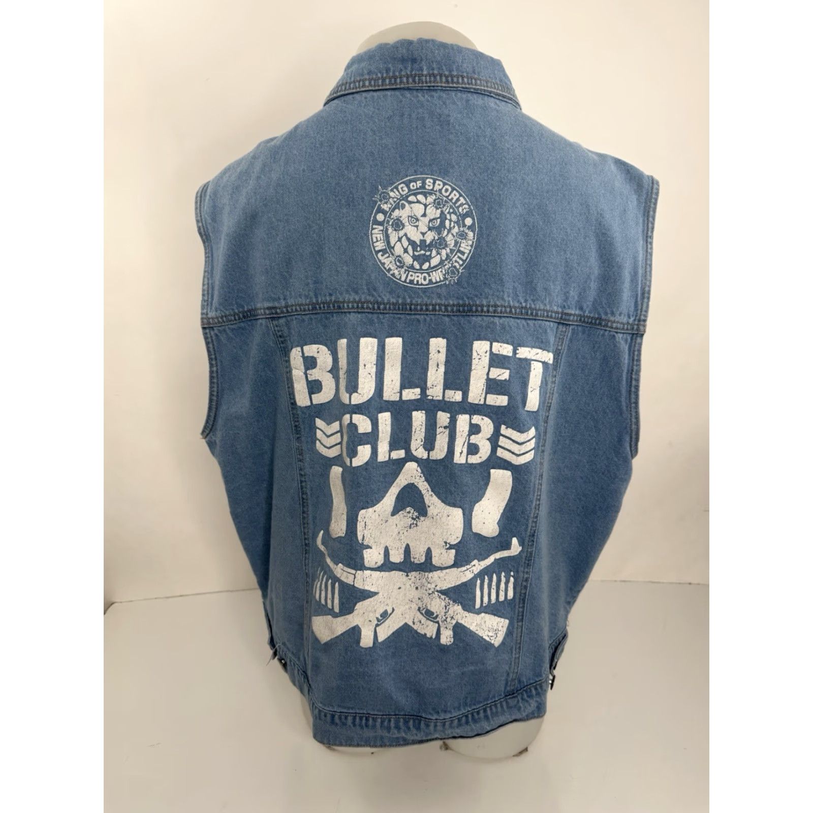 Denime King of Sports / NEW JAPAN PRO WRESTLING / Bullet Club Mens 3XL Denim Vest Size US XXL / EU 58 / 5 - 2 Thumbnail