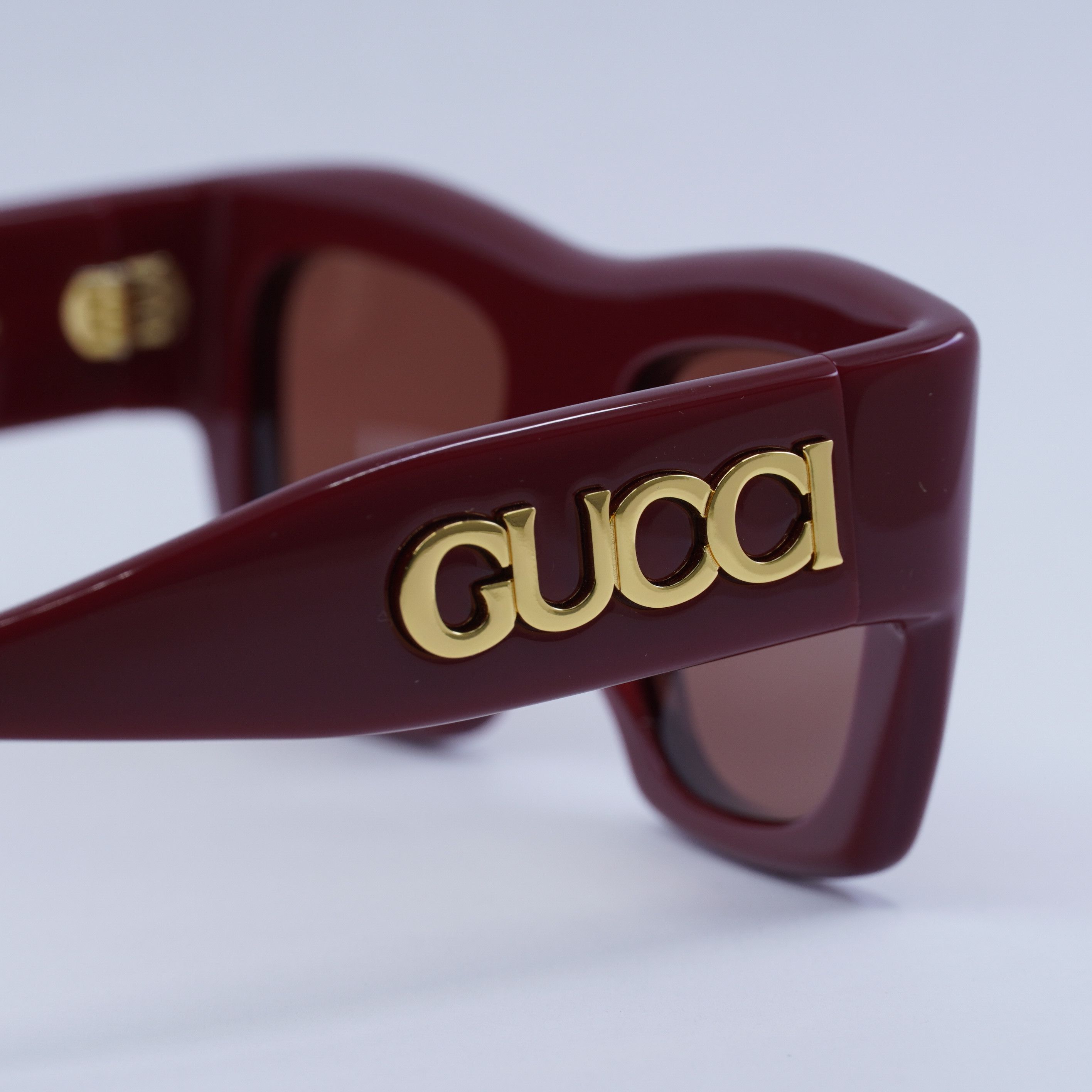 Gucci Gucci GG1772S 003 Sunglasses Burgundy Square Frame Size ONE SIZE - 9 Thumbnail