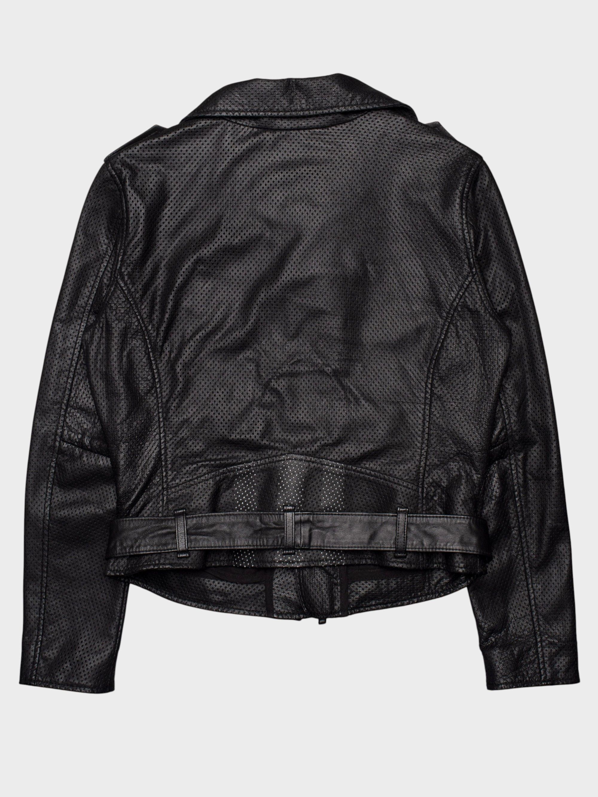 Y-3 Y-3 - A/W 2013 - women's perforated leather biker jacket Size L / US 10 / IT 46 - 2 Thumbnail