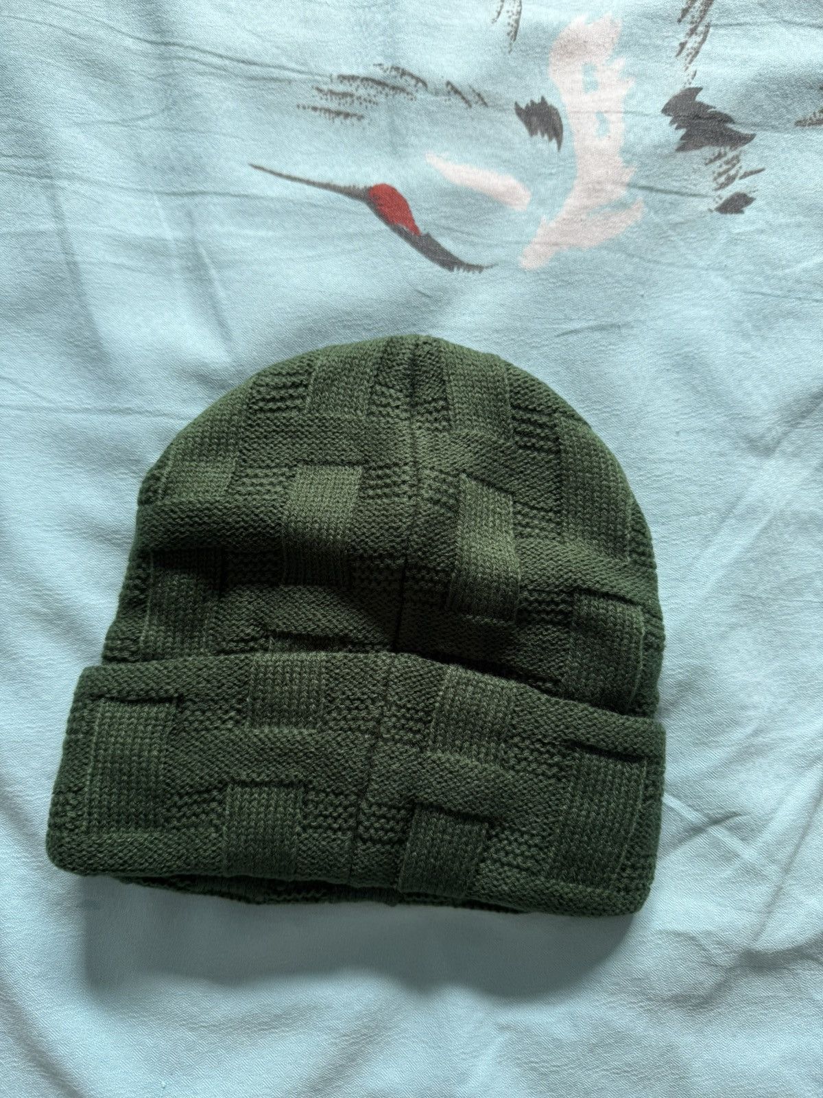 Supreme Supreme basket weave beanie dark green hat Size ONE SIZE - 2 Thumbnail