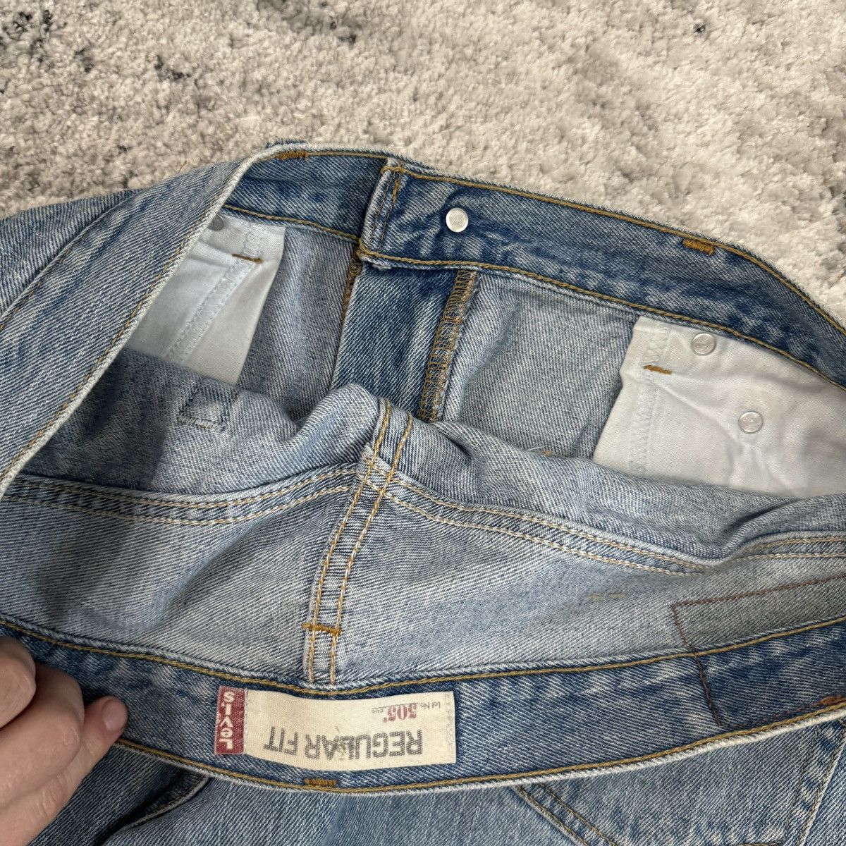 JNCO × Levi's × Vintage Vintage Y2K Levi’s 505 mud wash baggy skater shorts Size US 36 / EU 52 - 3 Thumbnail