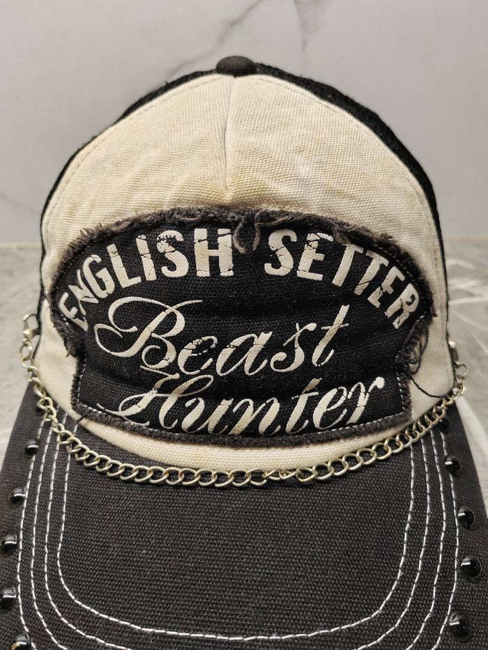 Japanese Brand Vintage English Setter Beast Hunter Distressed Trucker Cap Size ONE SIZE - 3 Thumbnail