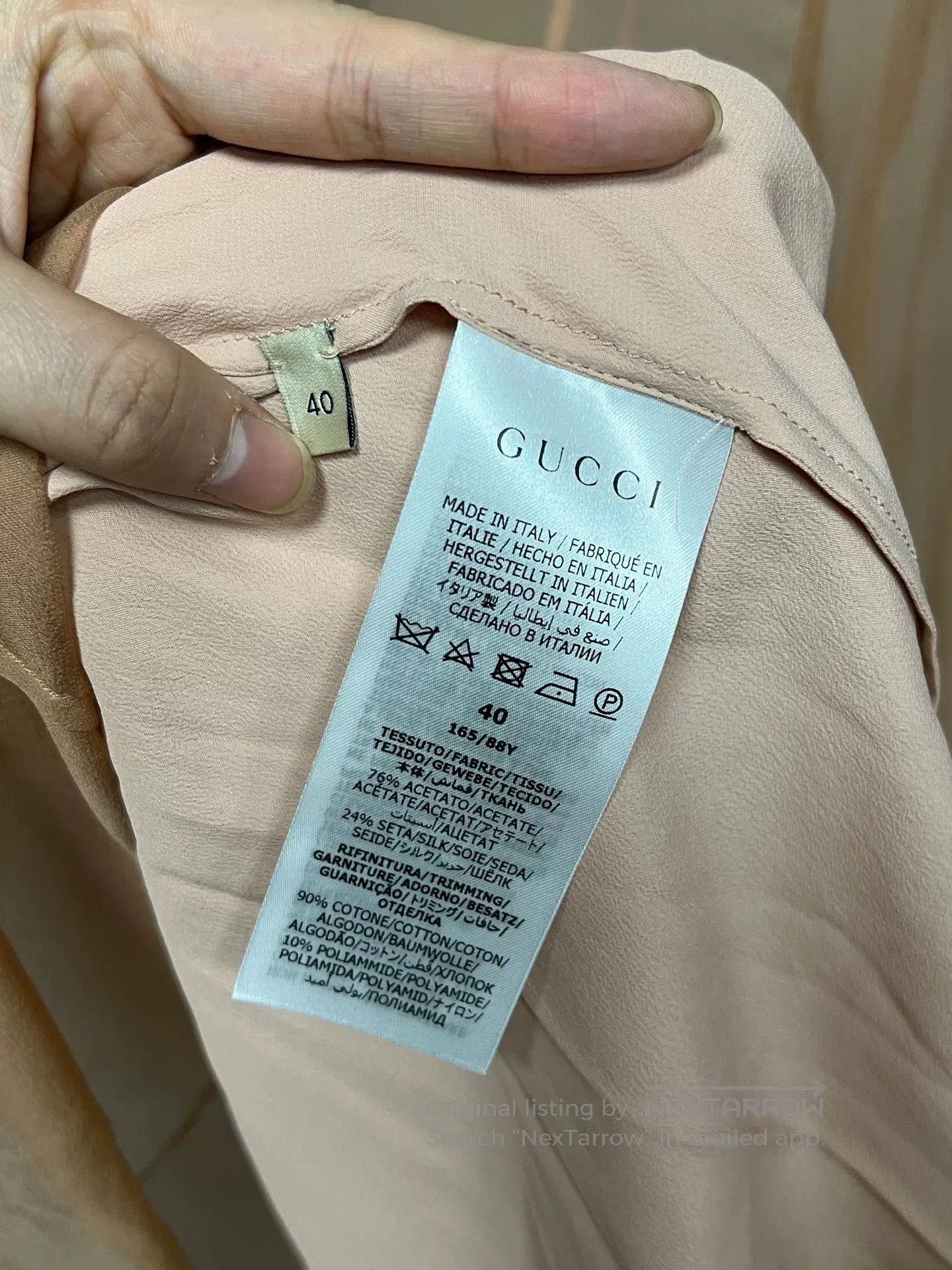 Gucci Gucci Nude Pink Cami Shirt Size 40. Size M / US 6-8 / IT 42-44 - 6 Thumbnail