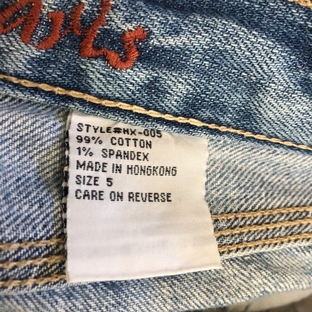 Vintage Y2K 70s style hippy jeans straight blue embroidered pocket 5 Size 28" / US 6 / IT 42 - 8 Thumbnail