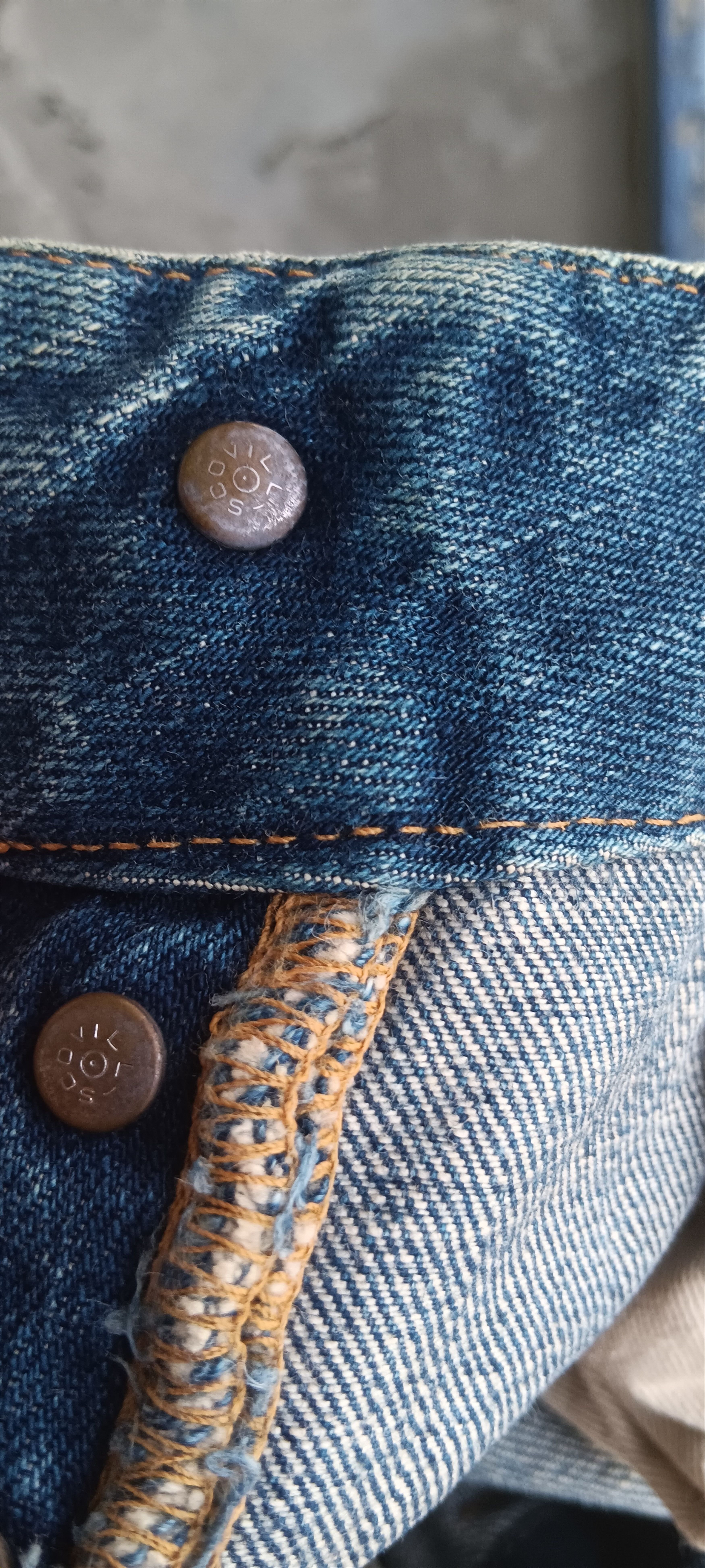 Japanese Brand × Johnbull × Vintage Vintage JohnBull Flying button Nice Design (Scovill Button) Size US 29 - 6 Thumbnail